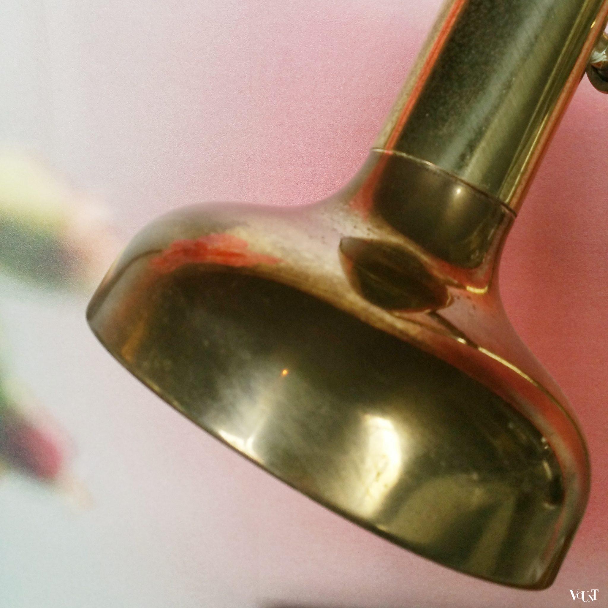 Vintage messing tafellamp, Koch & Lowy OMI (VS), jaren '60