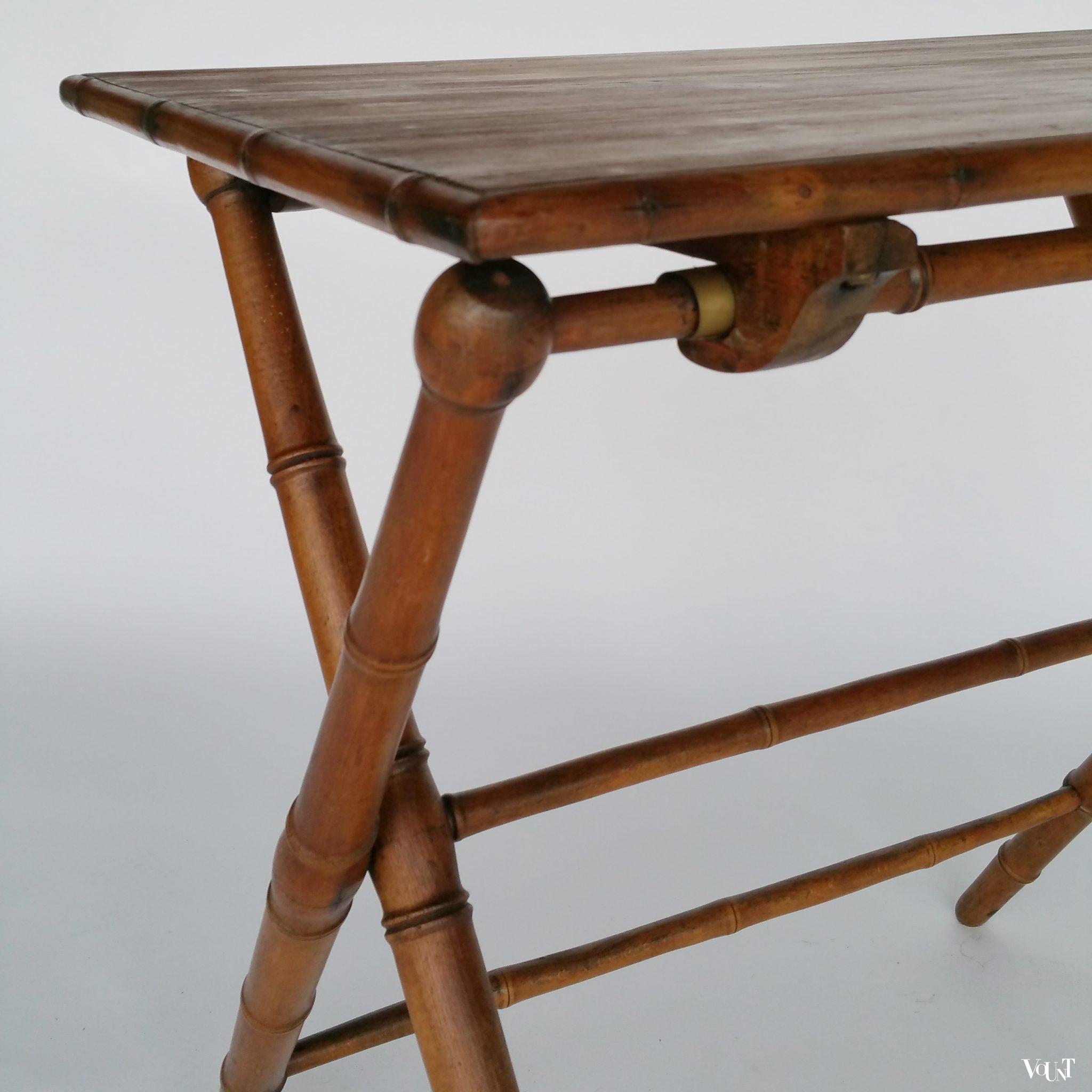 Vintage Franse faux bamboo klaptafel