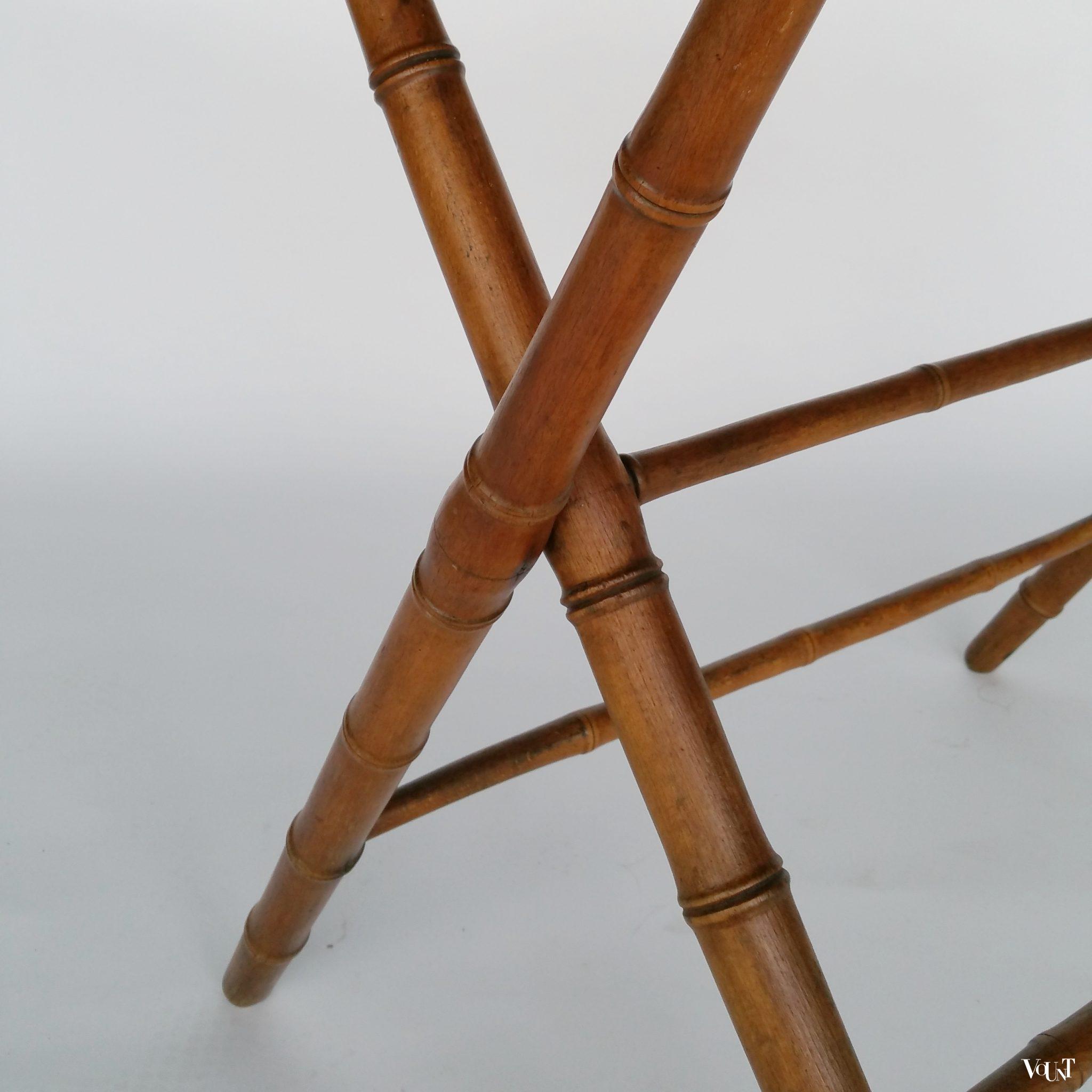 Vintage Franse faux bamboo klaptafel
