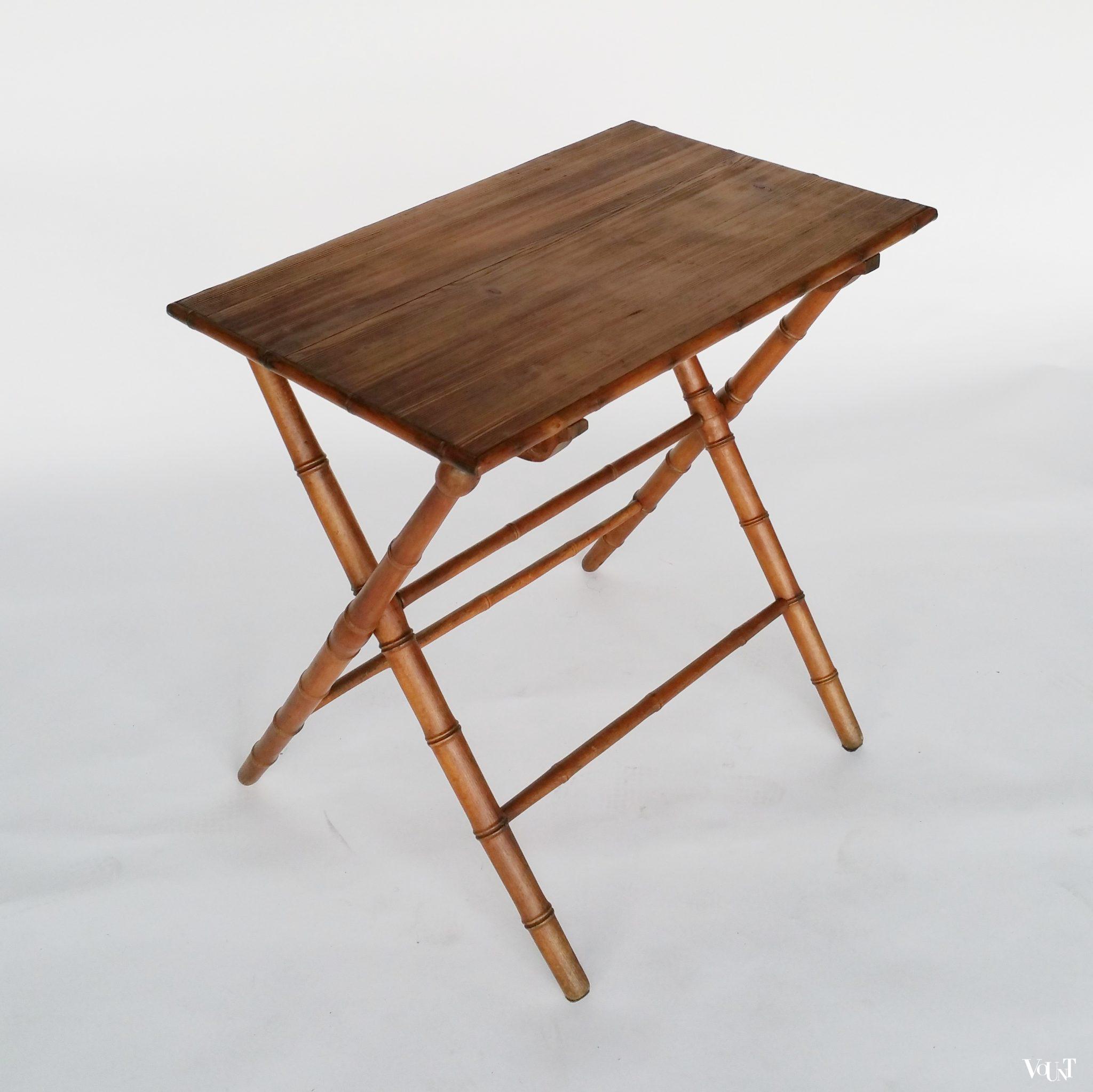 Vintage Franse faux bamboo klaptafel