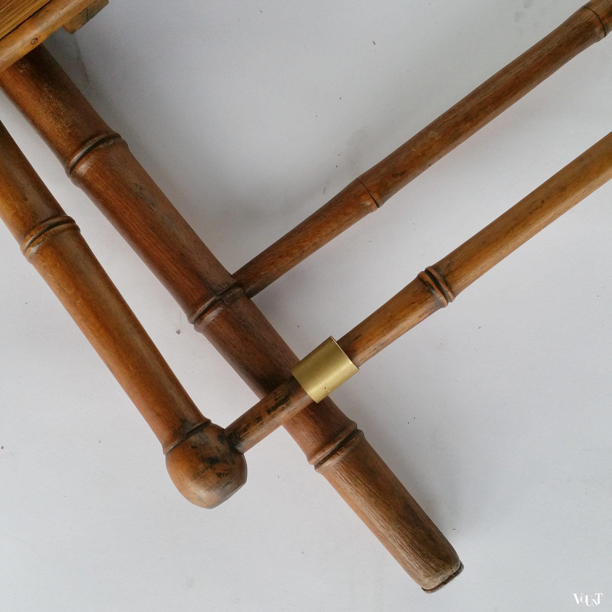 Vintage Franse faux bamboo klaptafel