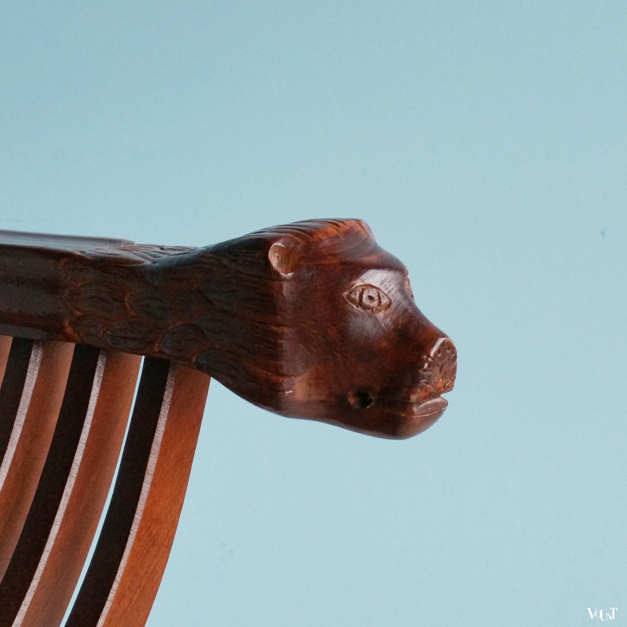 Curulische of savonarola stoel met Perzische tas, jaren '70