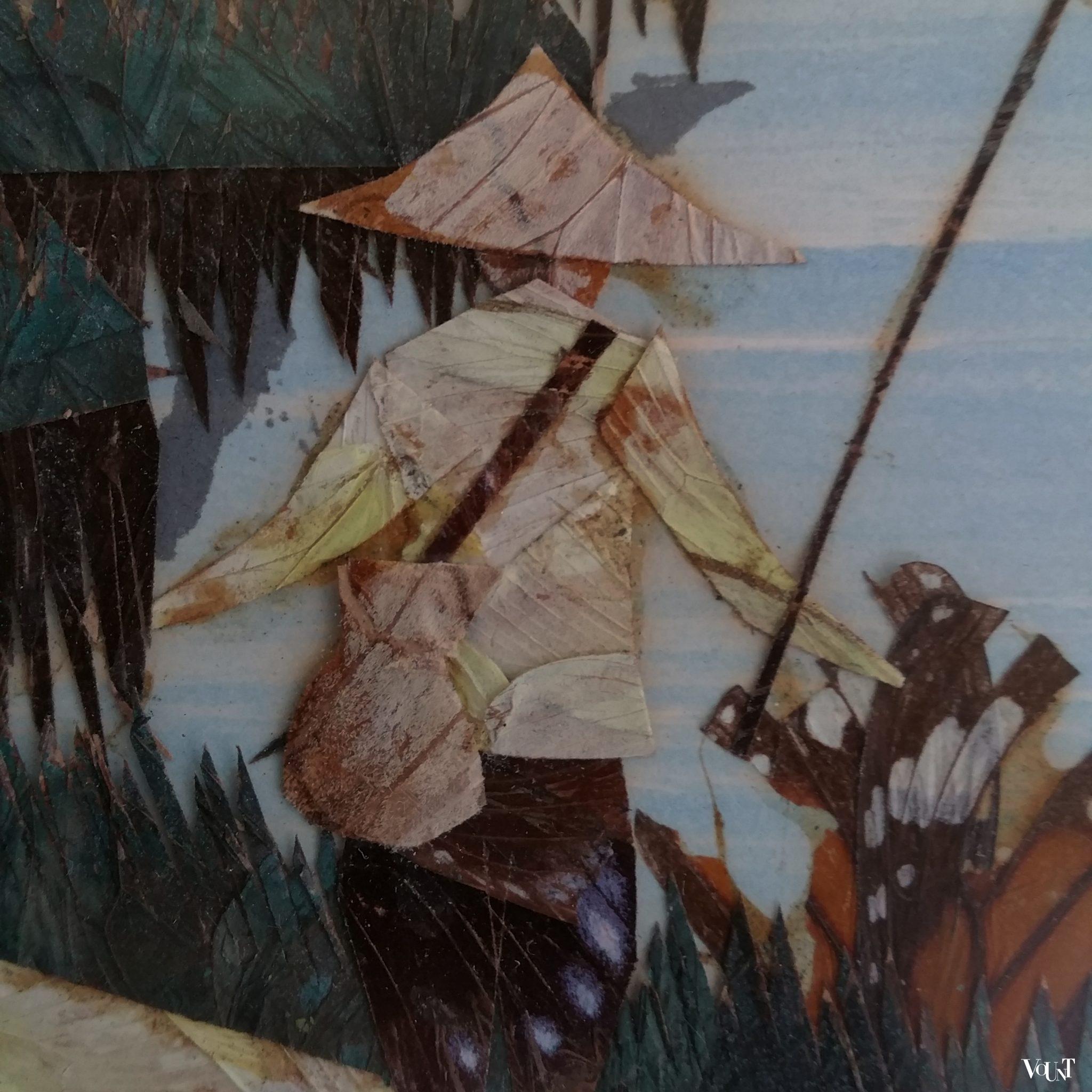 Vintage Aziatische wanddecoratie met vlinders