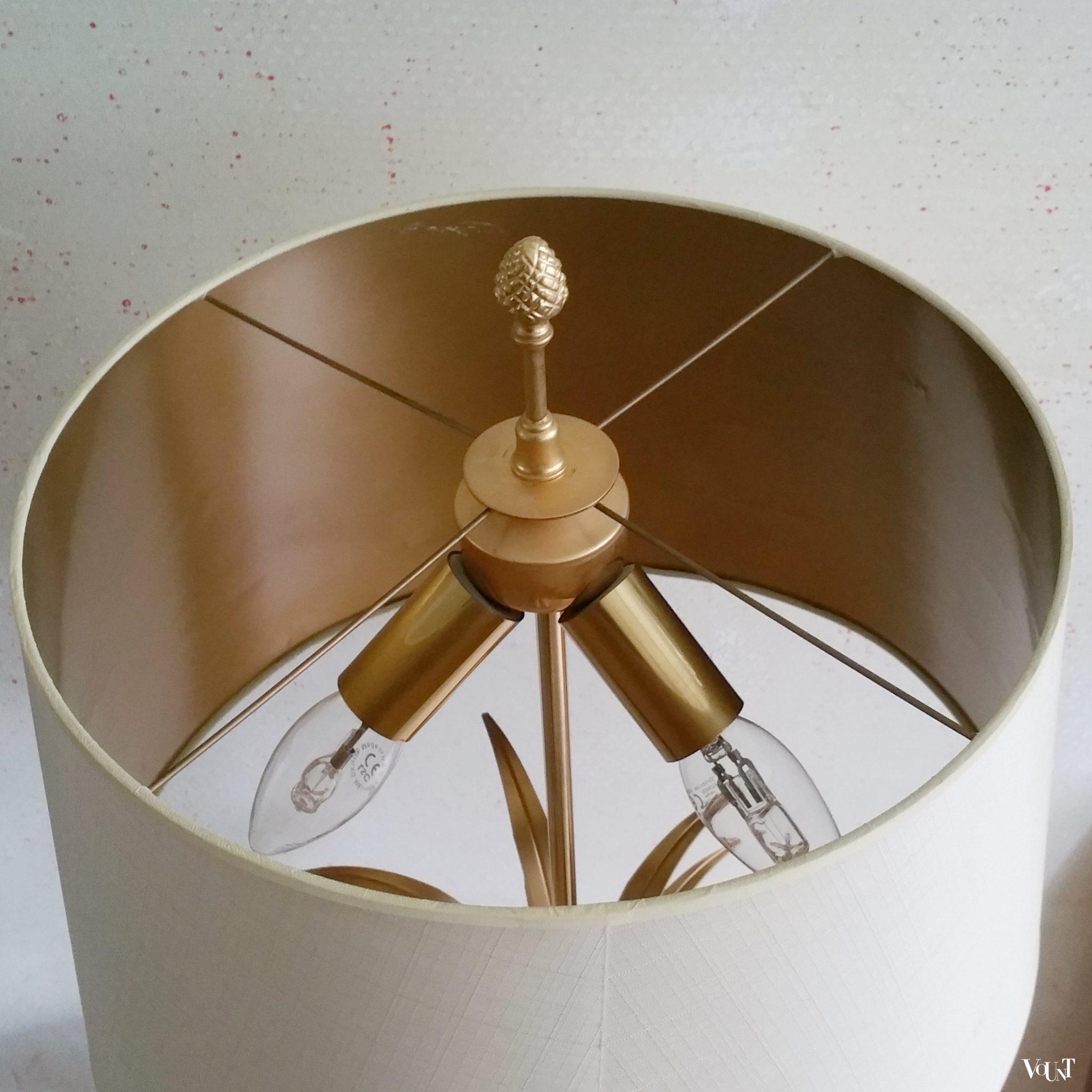 Grote vintage ananaslamp / pineapple leaf lamp Boulanger, België, jaren '70