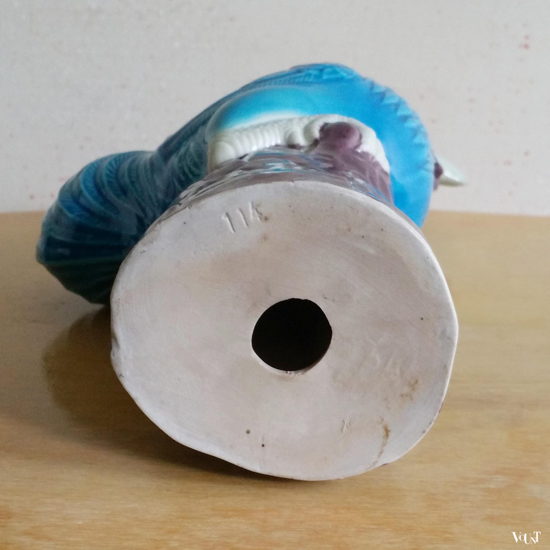 Vintage keramische Chinese blauwe hanen