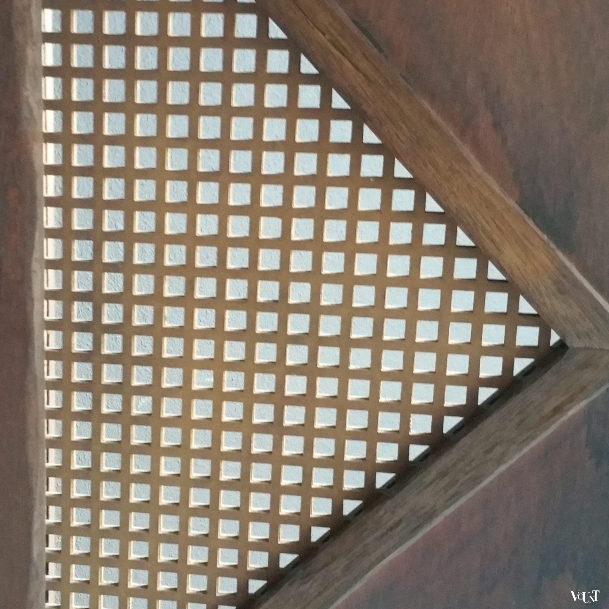 Vierslags houten kamerscherm in koloniale stijl