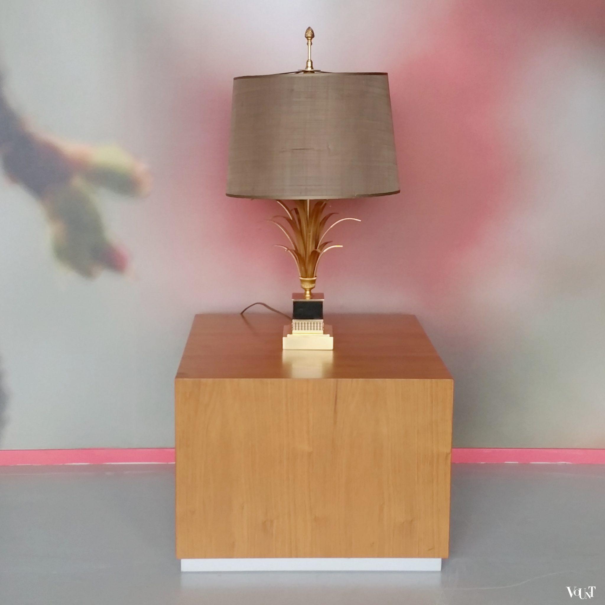 Ananas lamp / pineapple leaf lamp, Boulanger, jaren '70