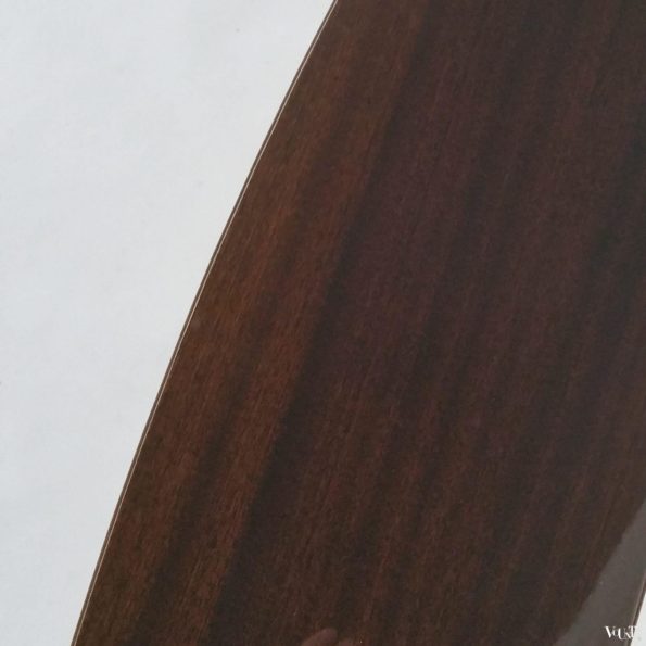 Jaren '50 metalen lectuurrek met formica fineerblad