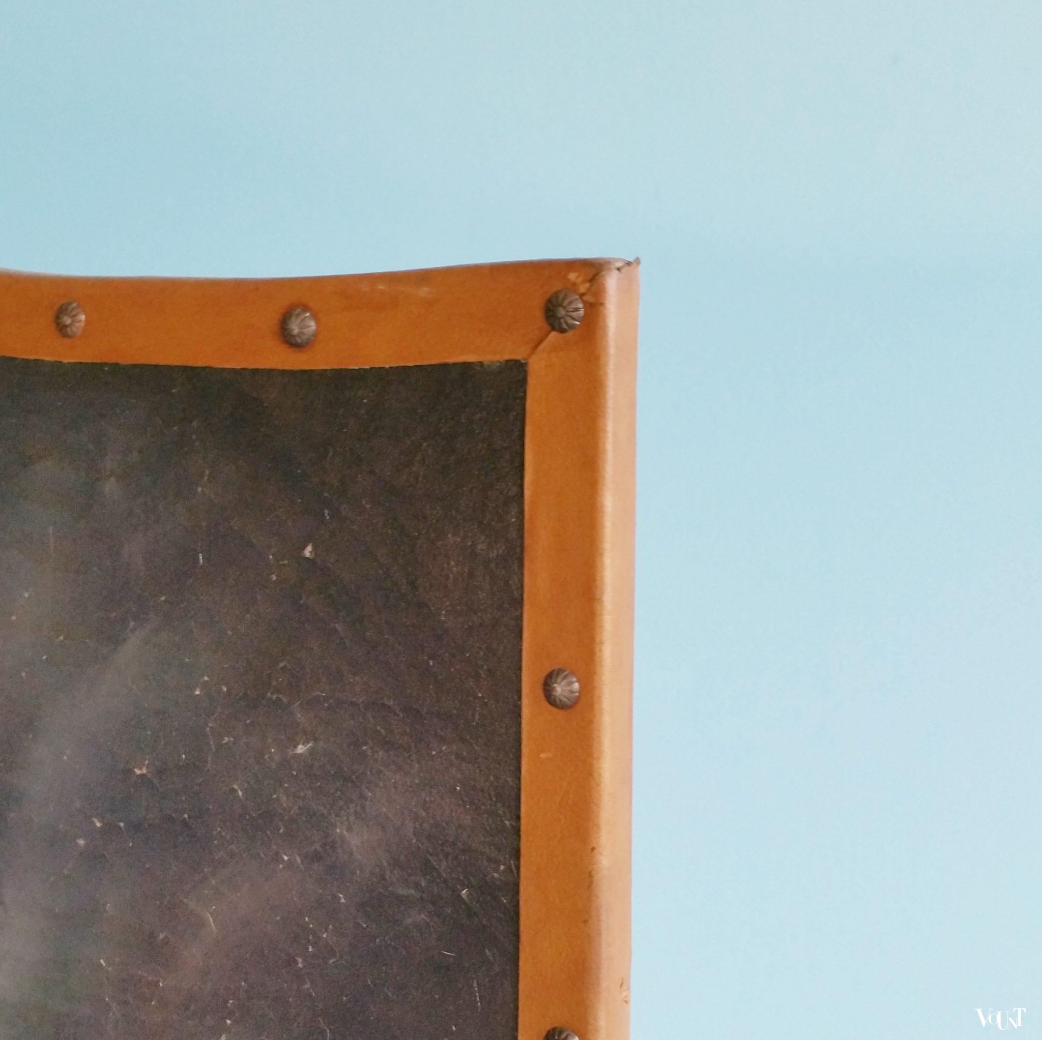 Vintage handbeschilderd vierslags kamerscherm, ca. jaren '50