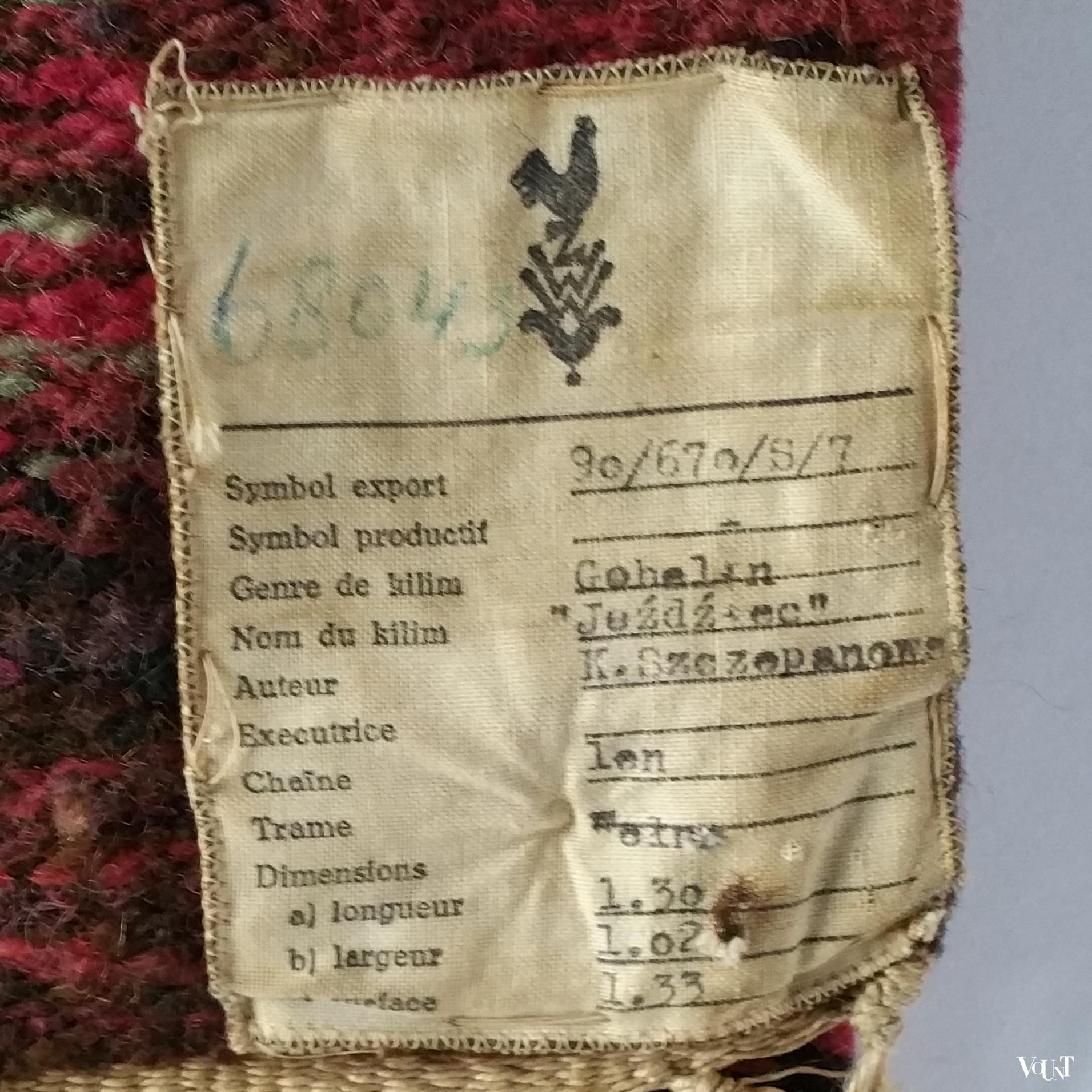 Poolse kelim met paard en ruiter, jaren '60/'70