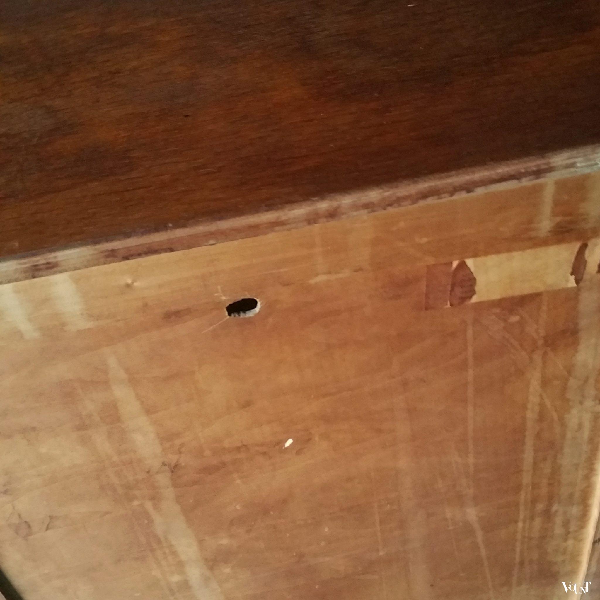 Eikenhouten roffeldeurkast met lades, jaren '50