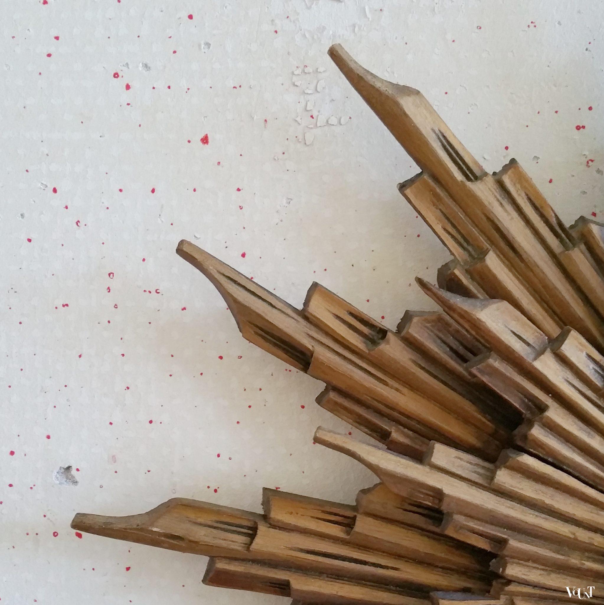 Antieke "gouden" houten zonneklok, ca. 1900