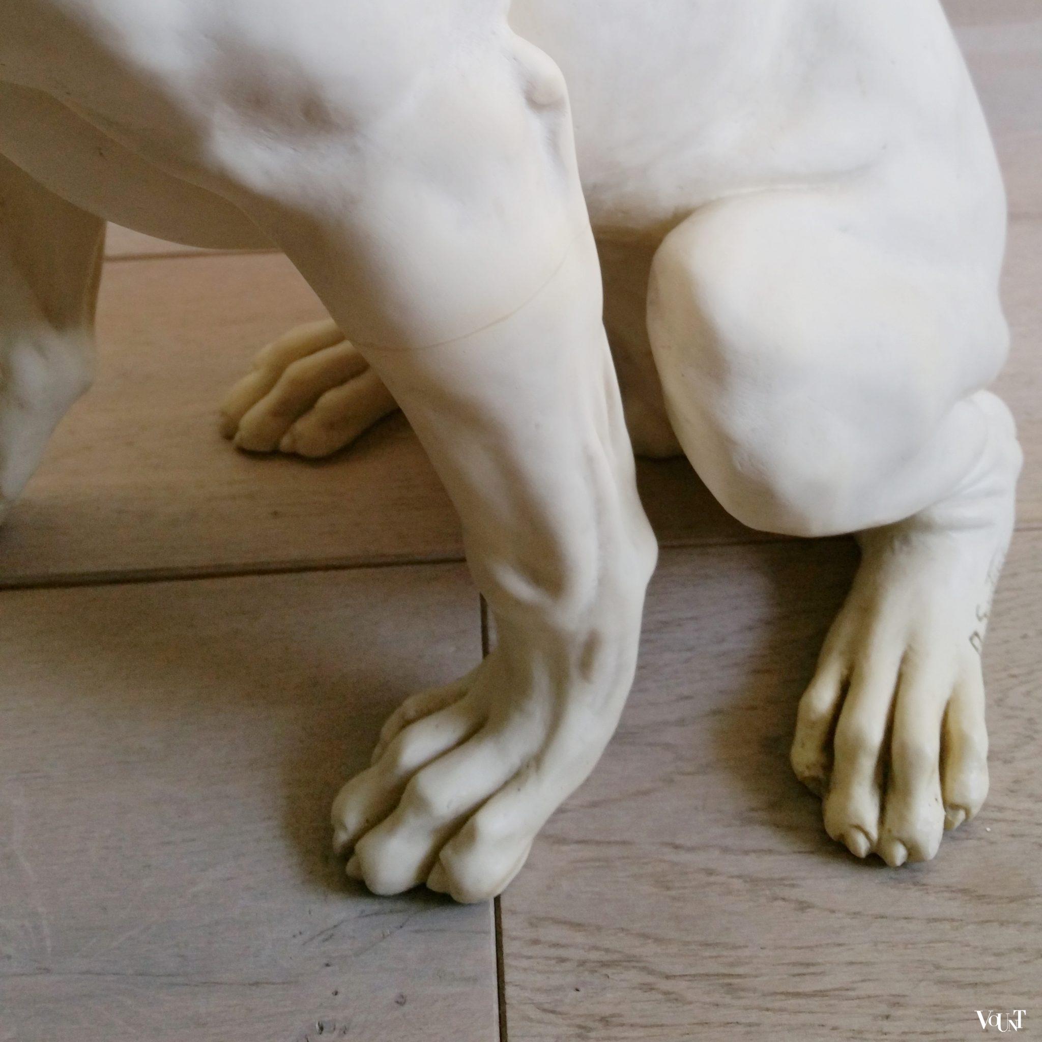 Vintage sculptuur van hond, A. Santini, jaren ‘60/’70