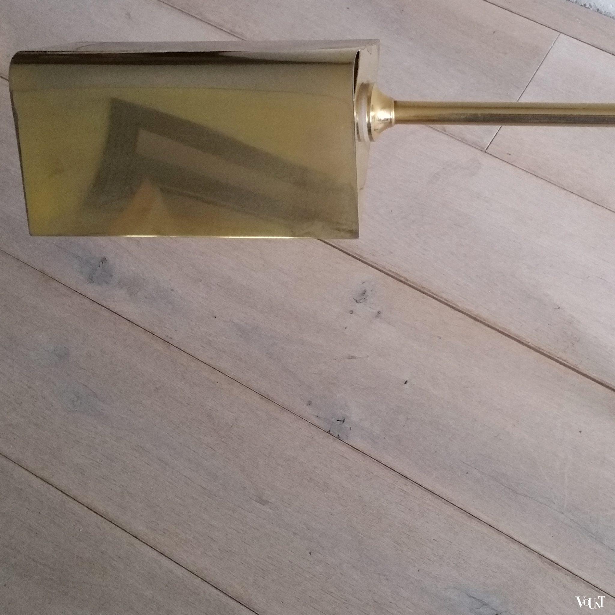 Verstelbare messing tafellamp met 2 fittingen, jaren '70