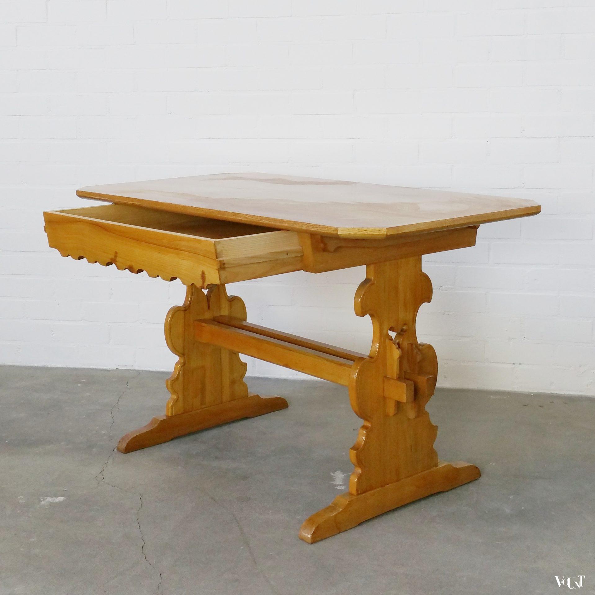 Vintage grenen tafel, jaren '70
