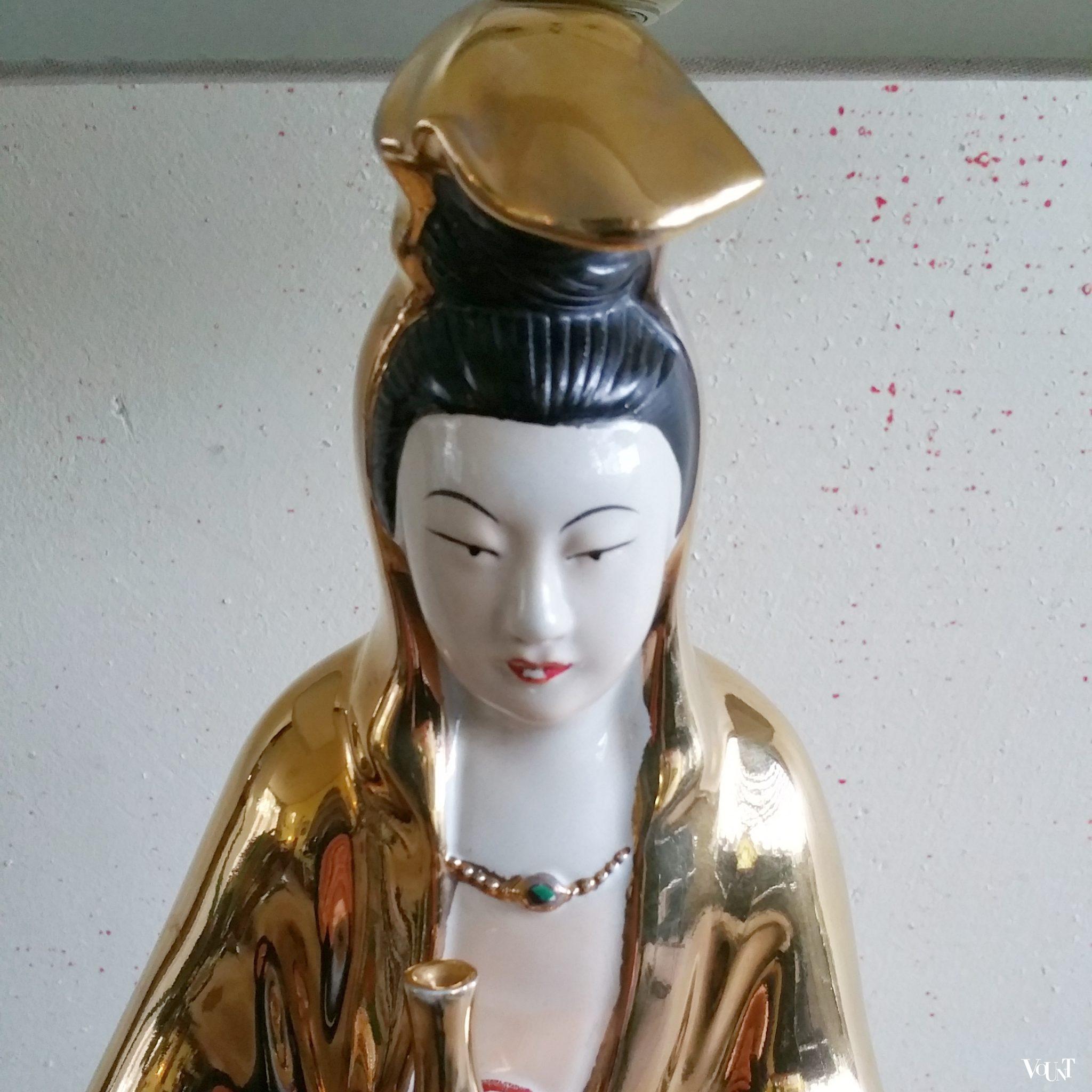 Jaren '50/'60 tafellamp Guanyin
