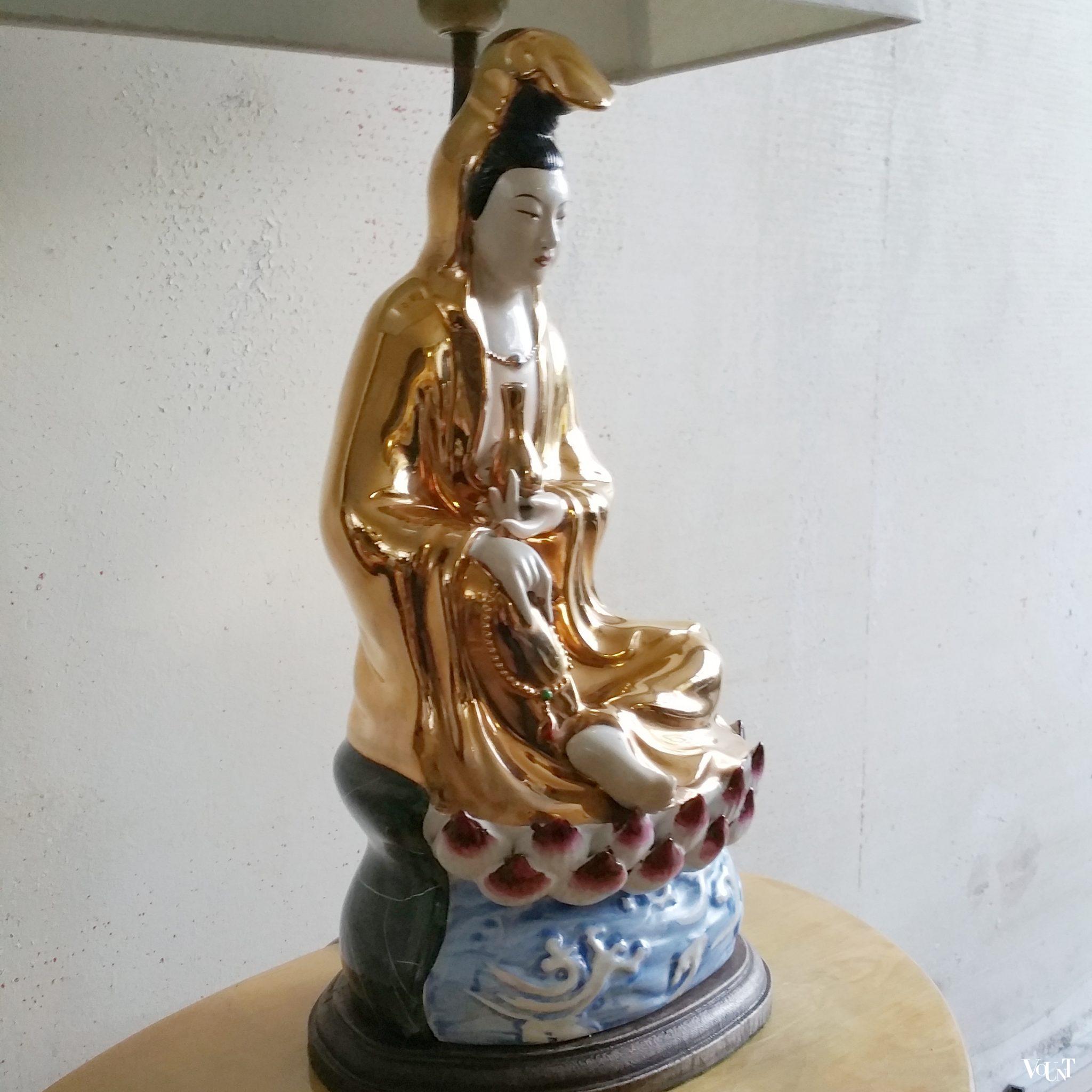 Jaren '50/'60 tafellamp Guanyin