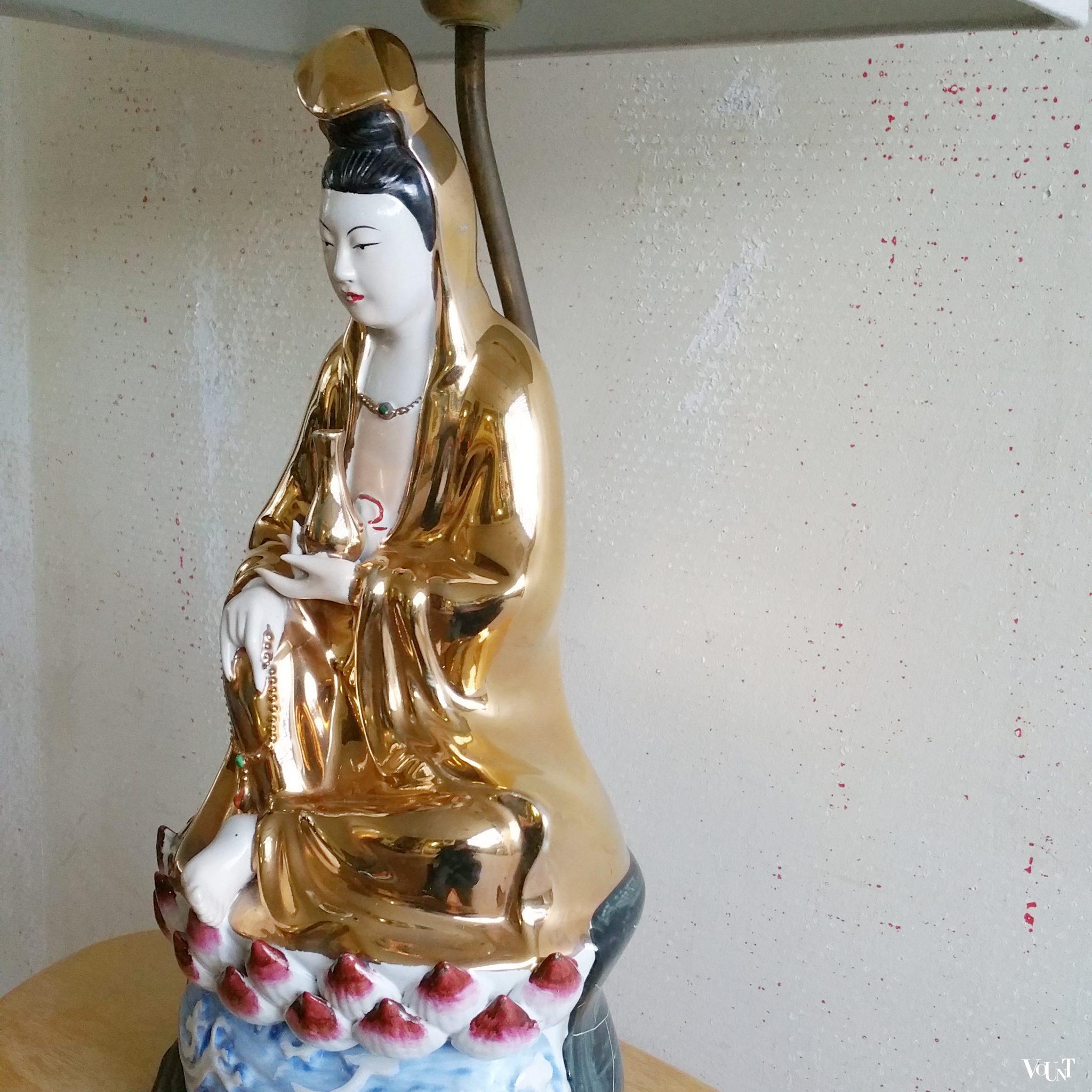 Jaren '50/'60 tafellamp Guanyin