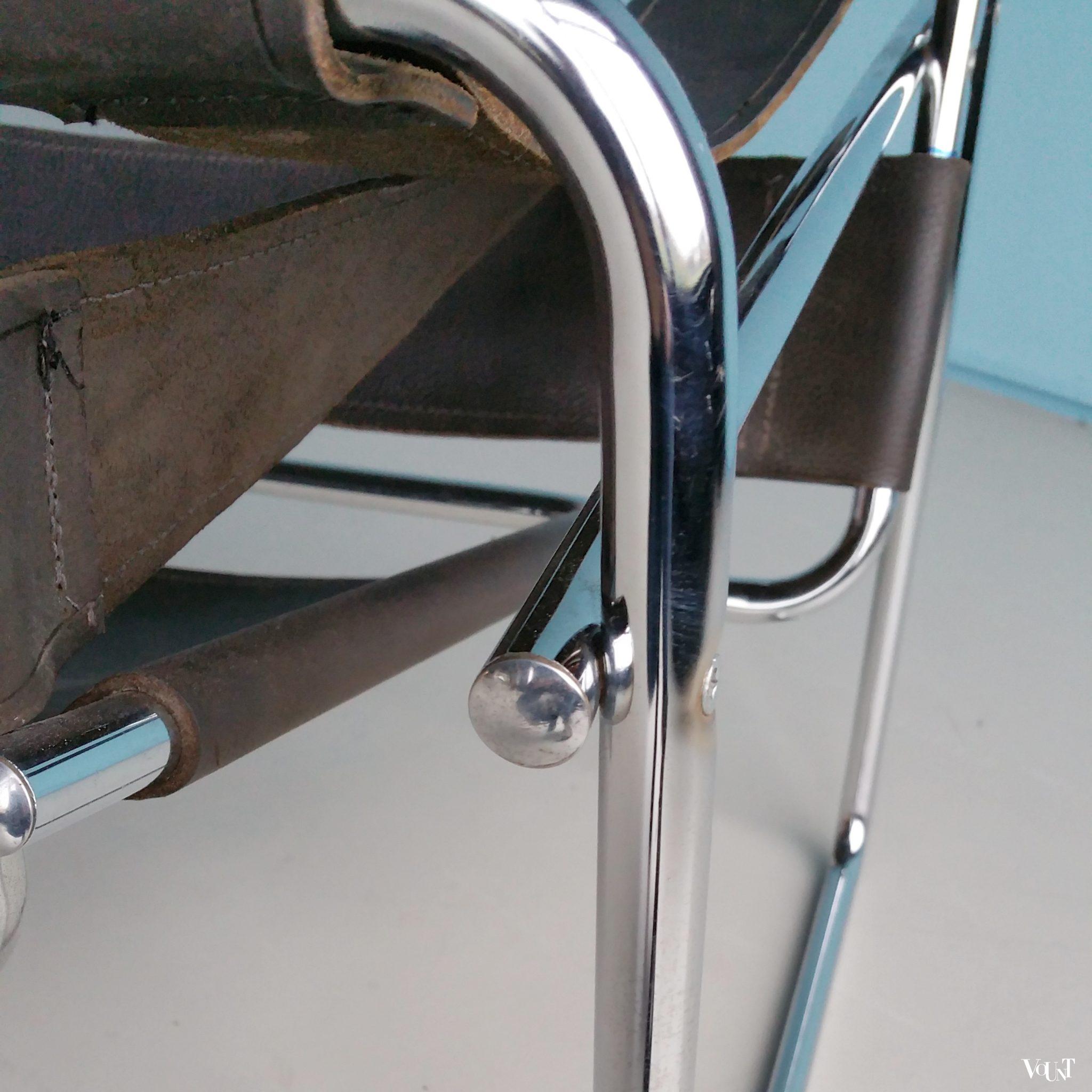 Wassily stoel Marcel Breuer donkerbruin juchtleer, jaren '70/'80