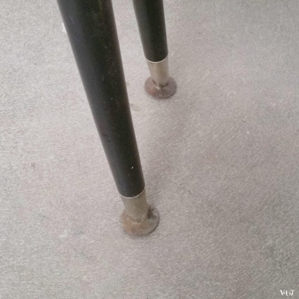 Jaren '50 houten plantenbak op pootjes