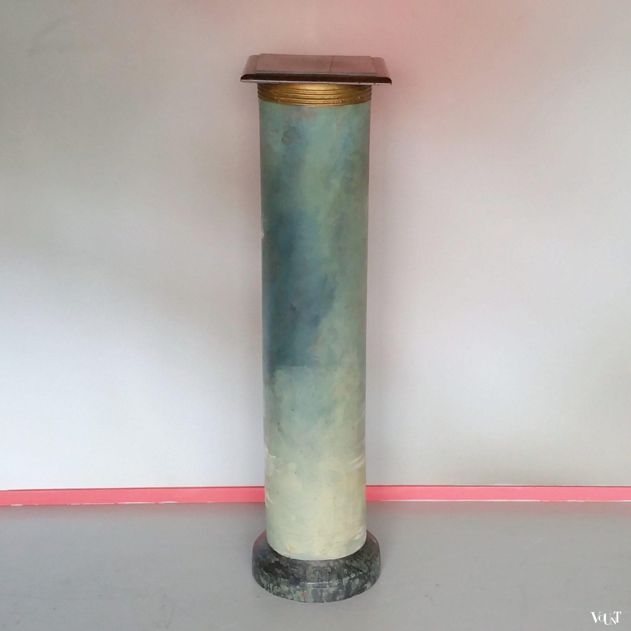 Vintage pied de stalle met schildering