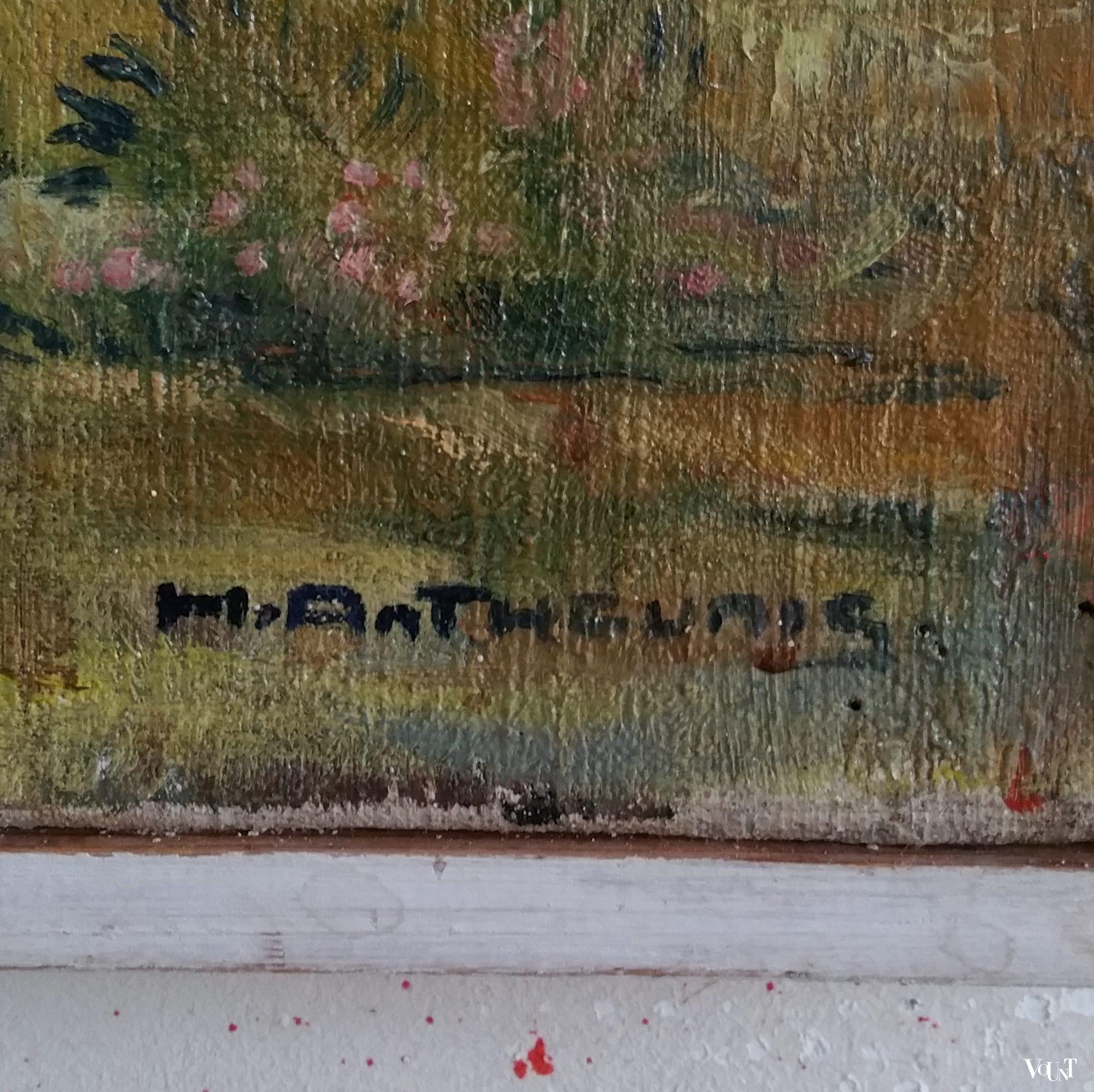 Schilderij onderwatergezicht H.F.P. Antheunis, jaren '50/'60