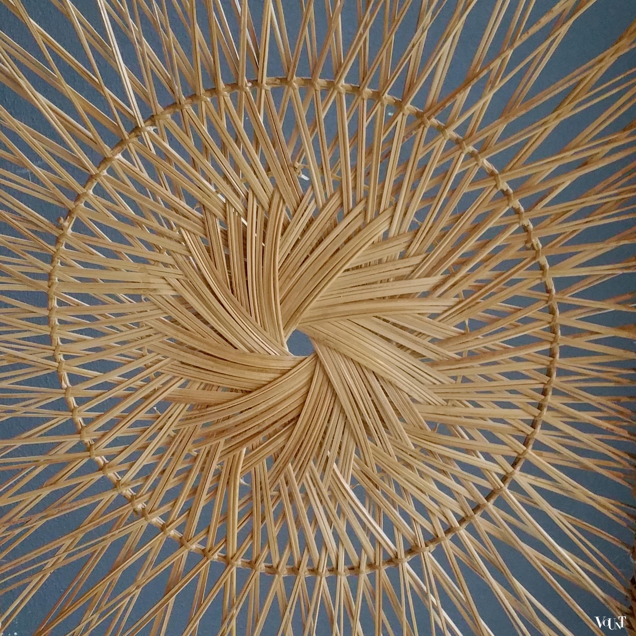 Vintage rotan kamerscherm Rohé Noordwolde, jaren '60/'70