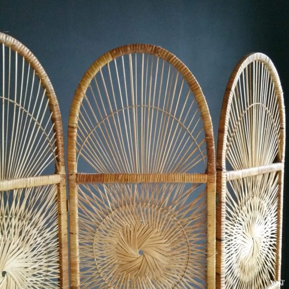 Vintage rotan kamerscherm Rohé Noordwolde, jaren '60/'70