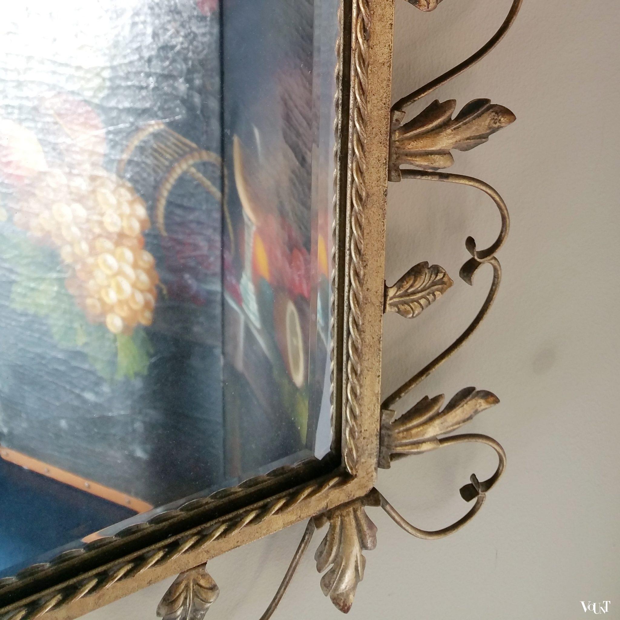 Spiegel en console met glasplaat, Deknudt, jaren '60/'70