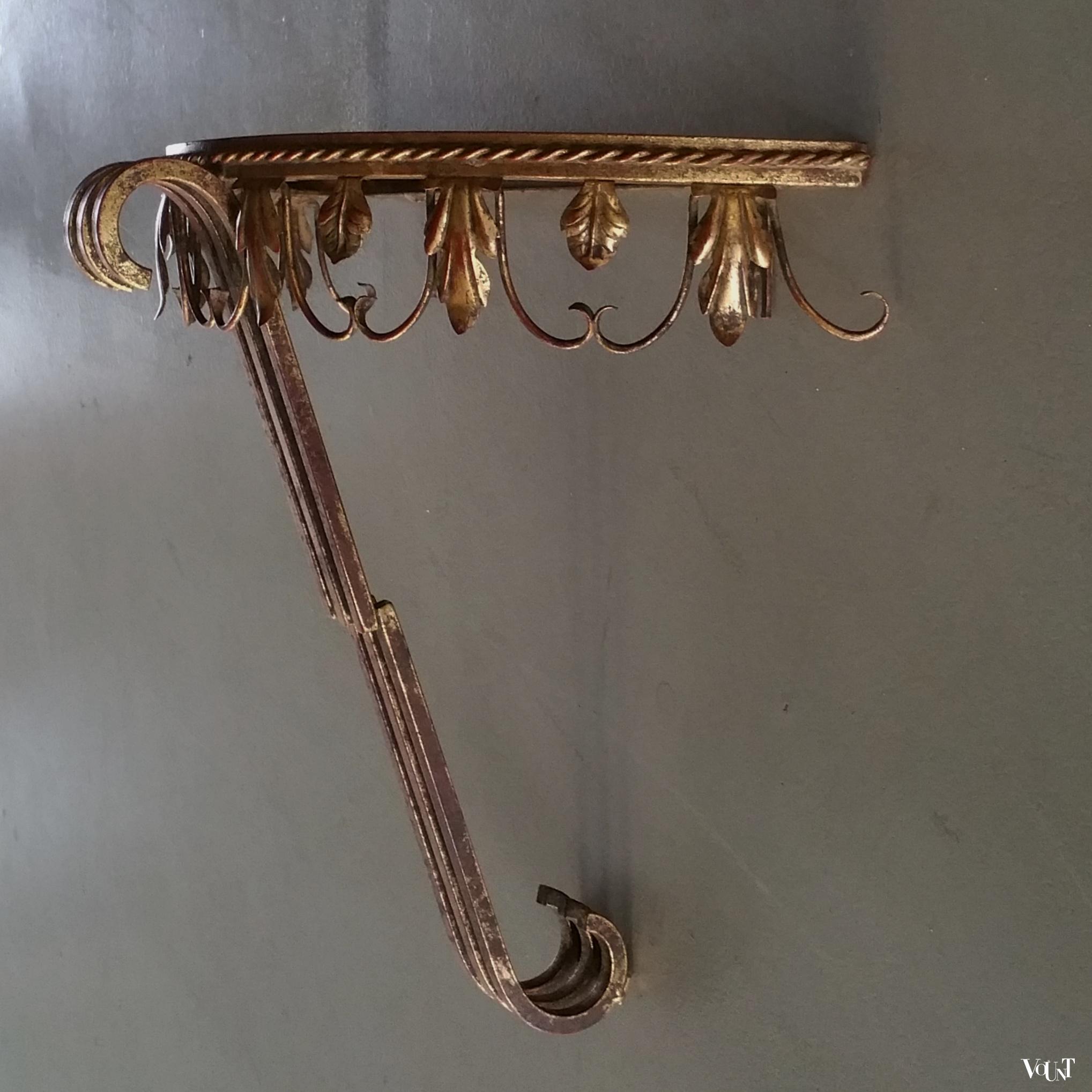 Spiegel en console met glasplaat, Deknudt, jaren '60/'70