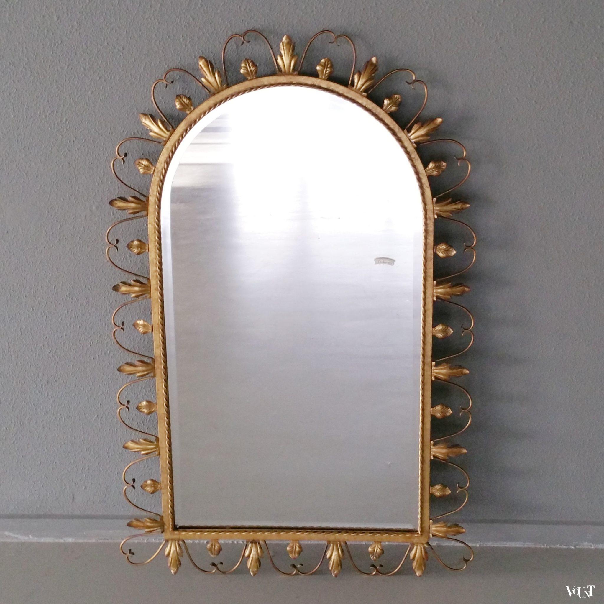 Spiegel en console met glasplaat, Deknudt, jaren '60/'70