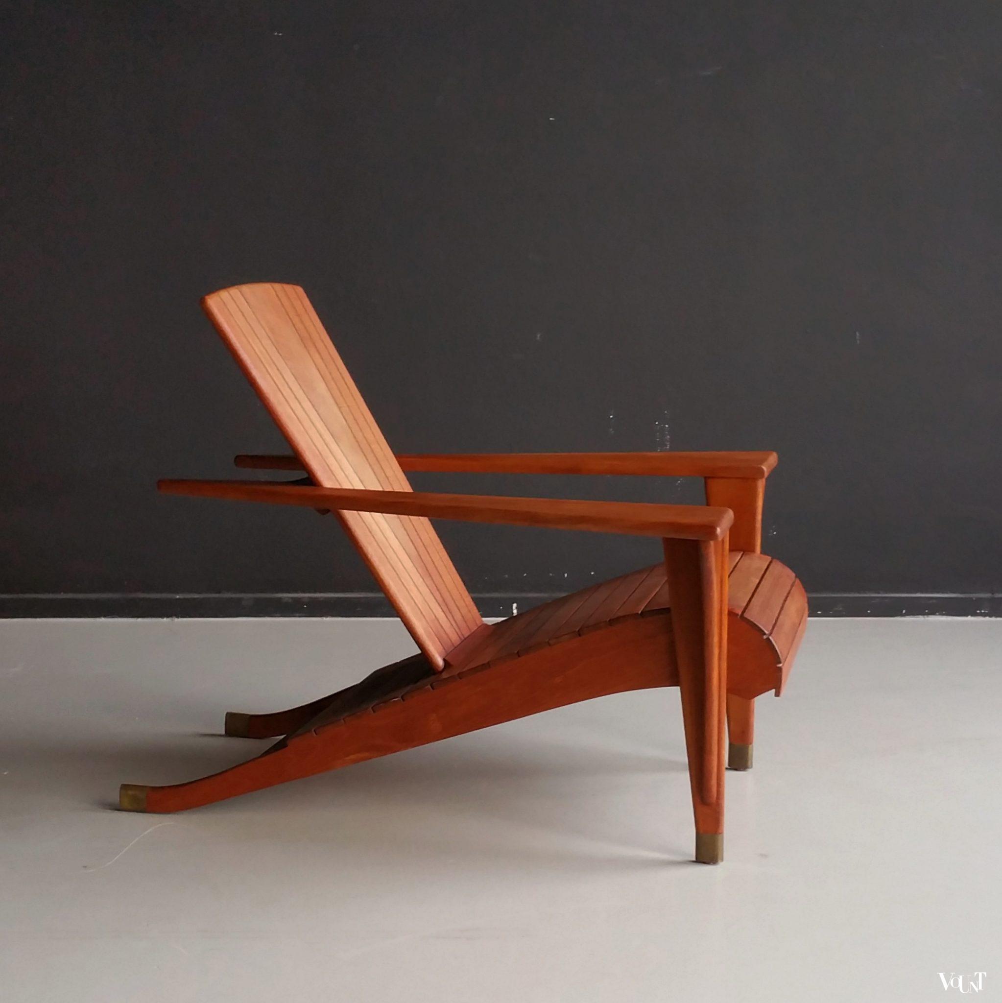 Stoel “Meditation, design Klaus Wettergren (Denemarken), producent Teak Farm” (VS), begin jaren ‘90
