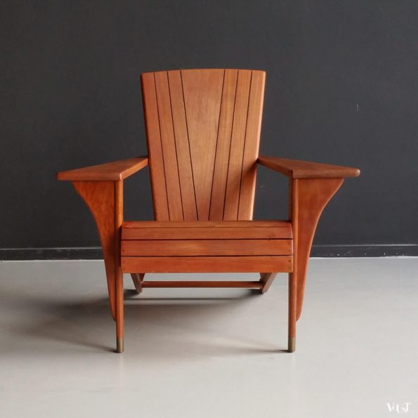 Stoel “Meditation, design Klaus Wettergren (Denemarken), producent Teak Farm” (VS), begin jaren ‘90