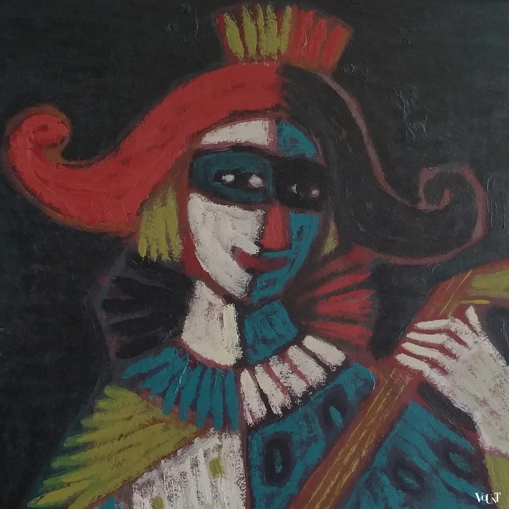 Schilderij harlekijn, jaren '50