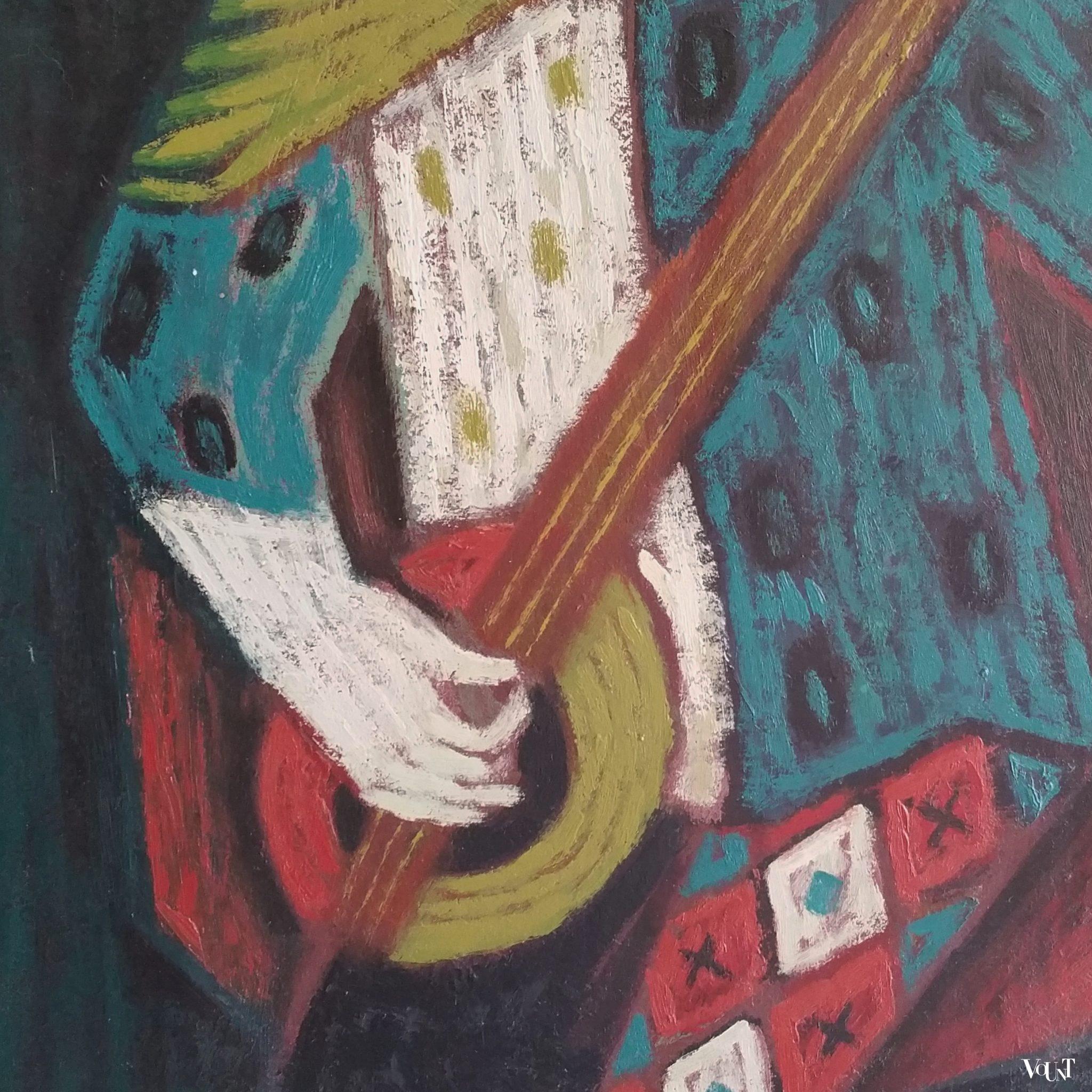 Schilderij harlekijn, jaren '50