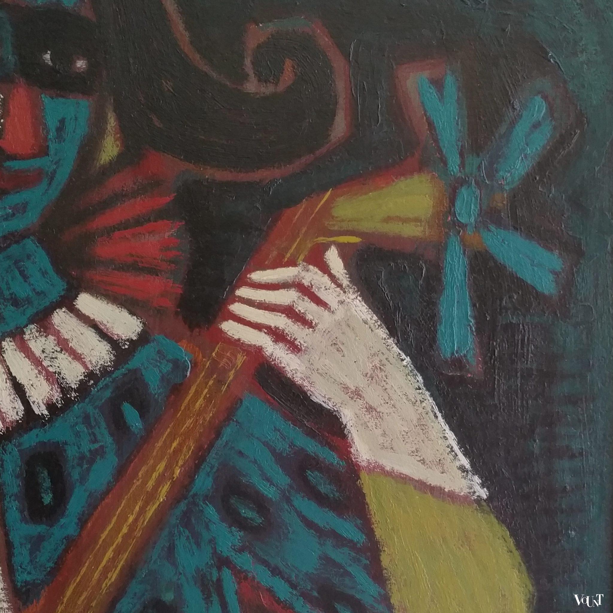 Schilderij harlekijn, jaren '50