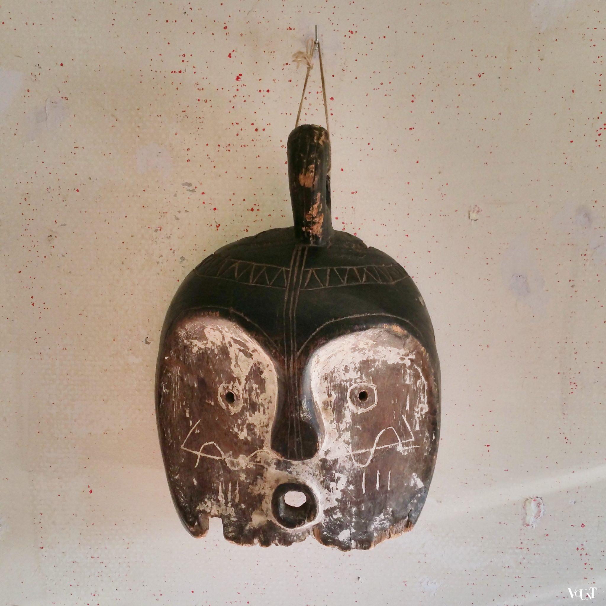 Vintage Lega masker, Congo, ca. jaren '50