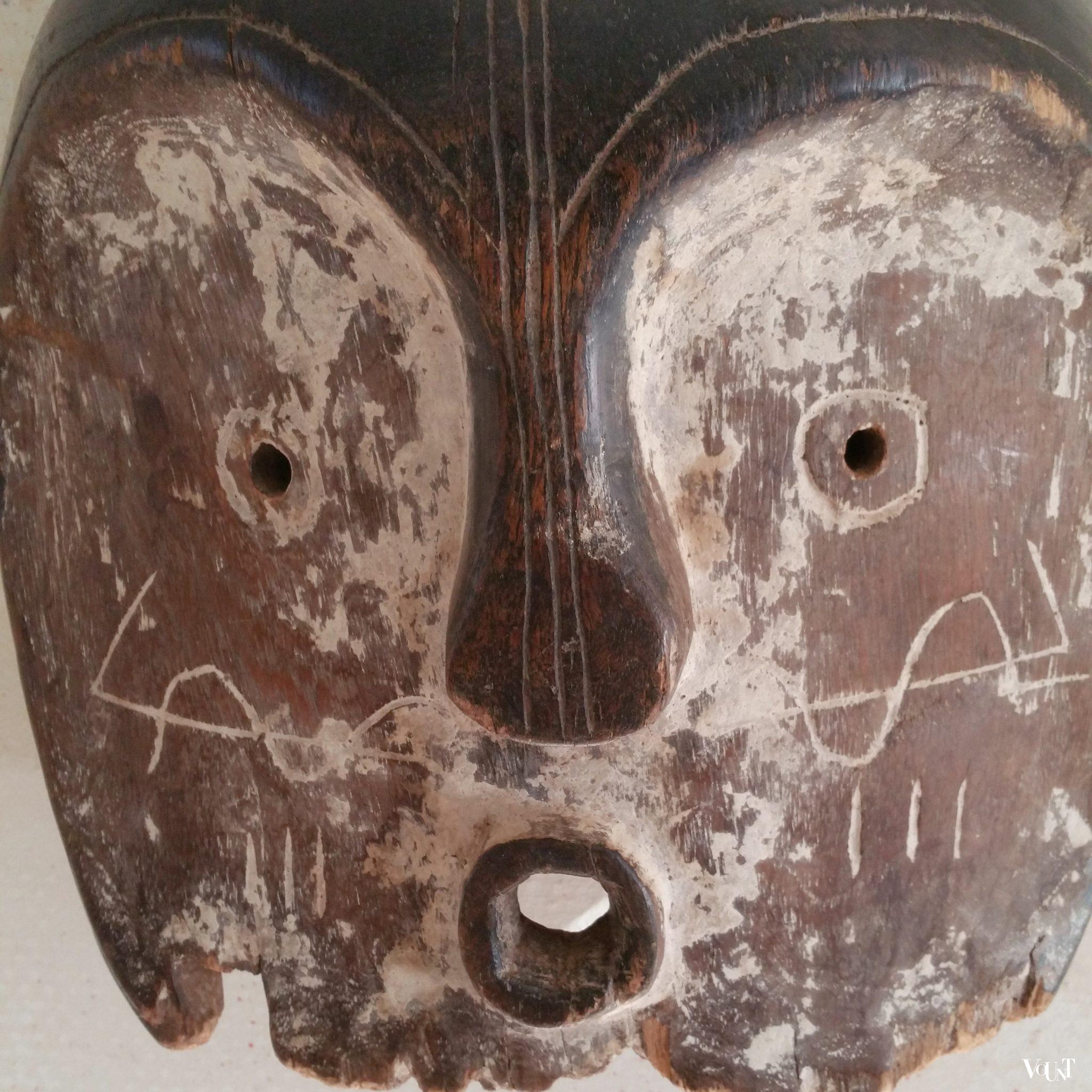 Vintage Lega masker, Congo, ca. jaren '50