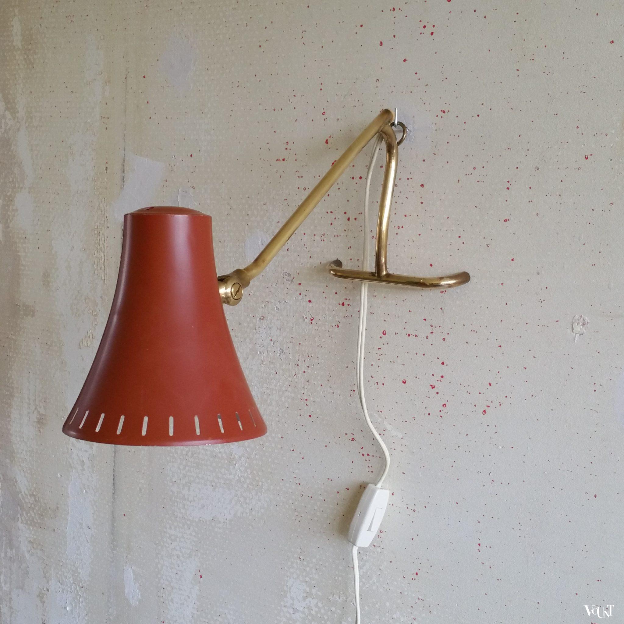 Zweeds wand- / tafellampje, jaren '50