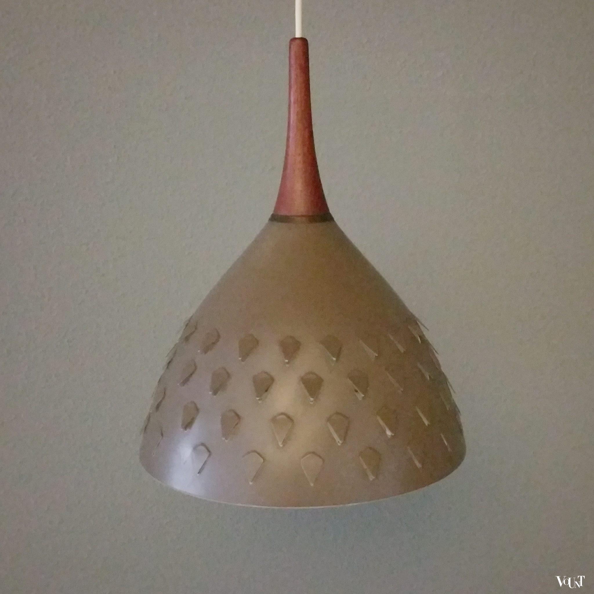 Vintage metalen Philips-hanglamp met "kieuwen", 1963