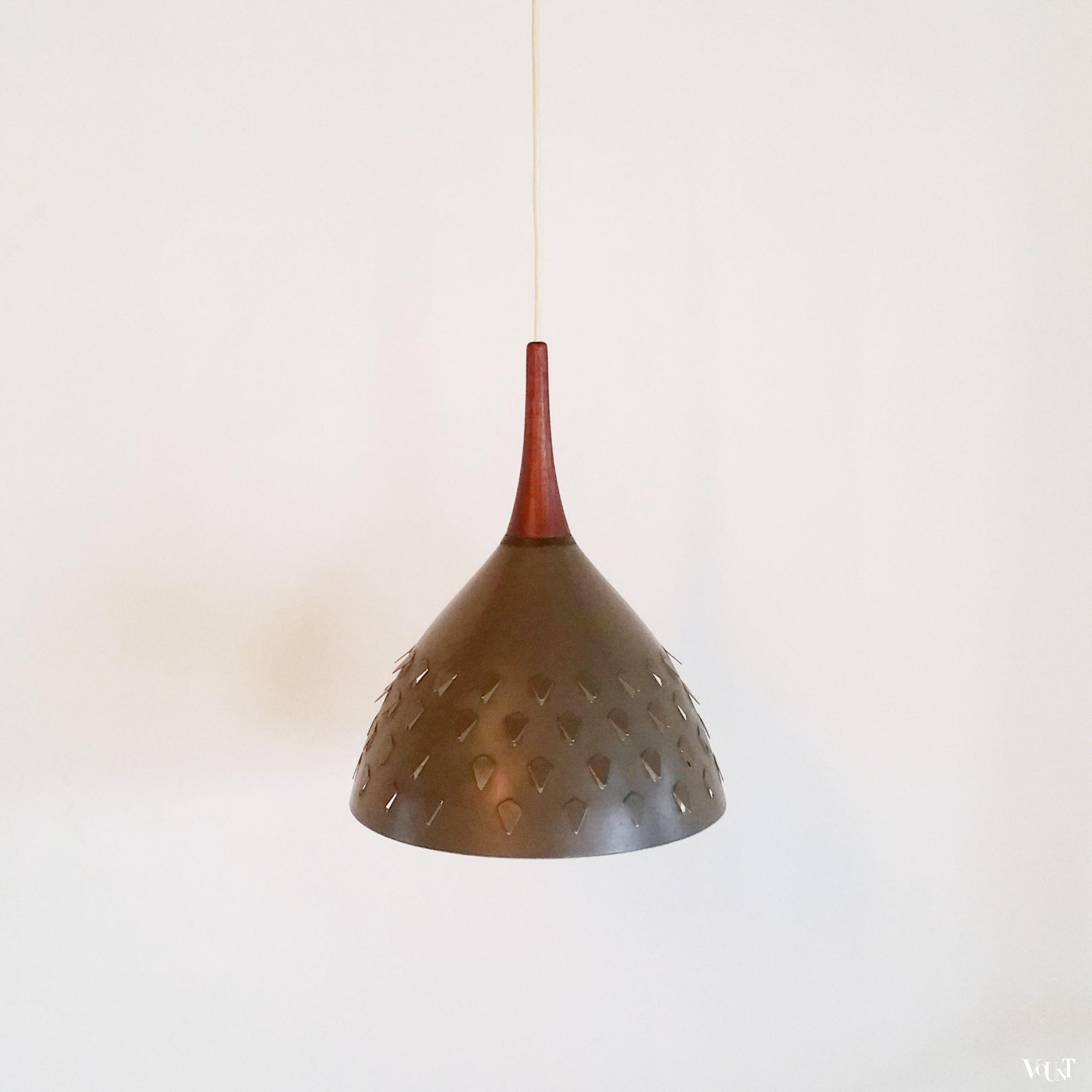 Vintage metalen Philips-hanglamp met "kieuwen", 1963
