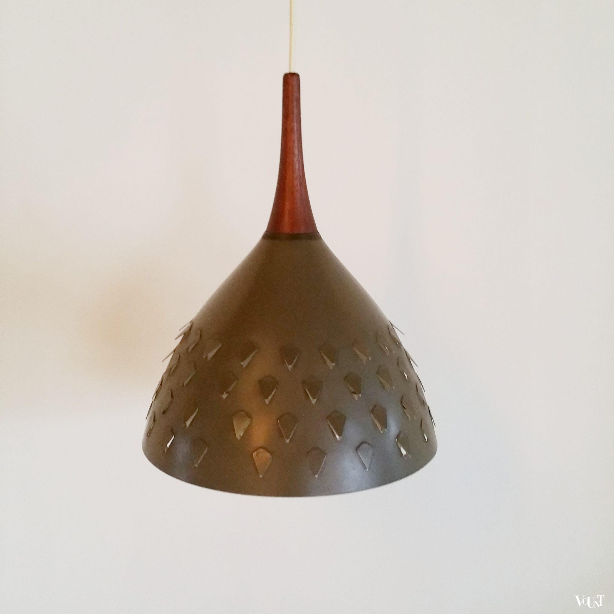 Vintage metalen Philips-hanglamp met "kieuwen", 1963