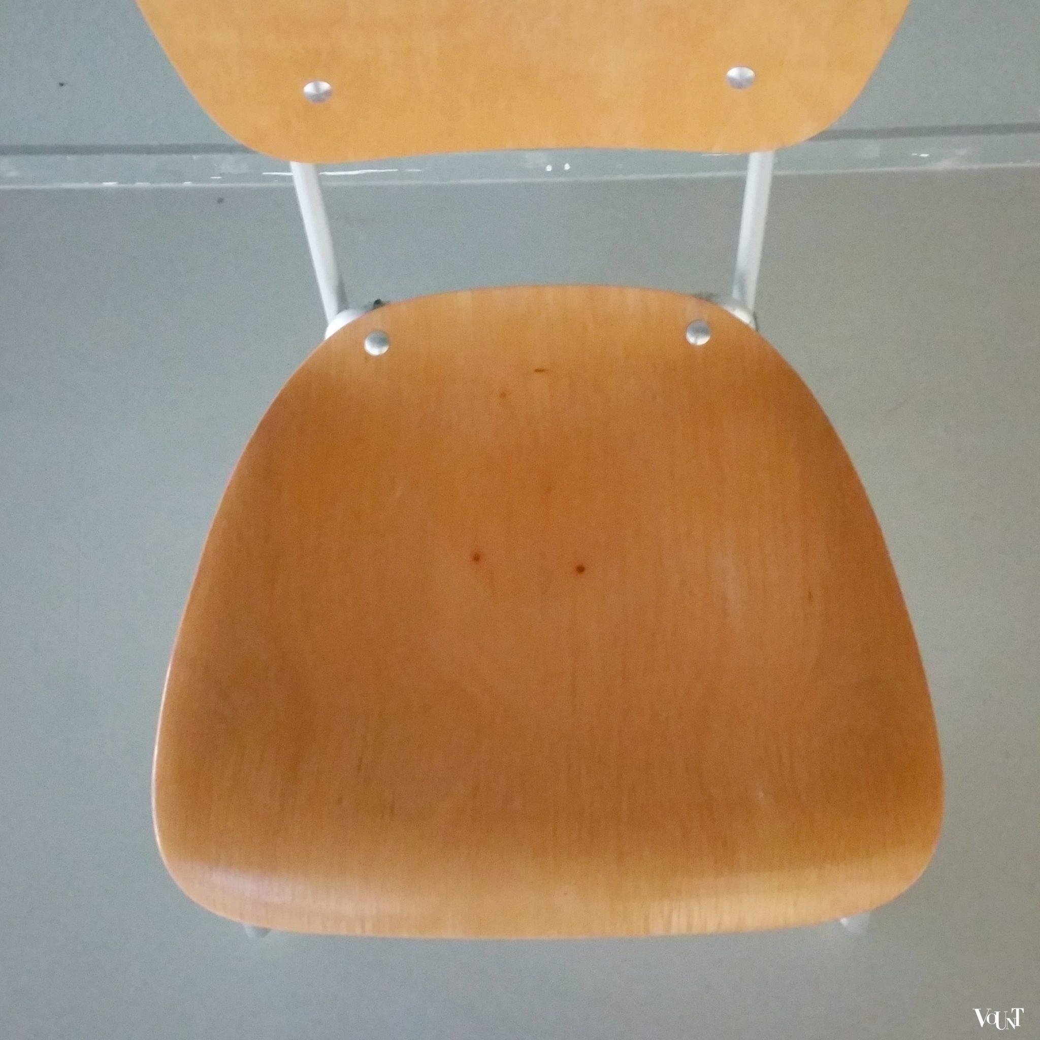 Vintage Aluflex stapelstoel, Armin Wirth, jaren '60/'70