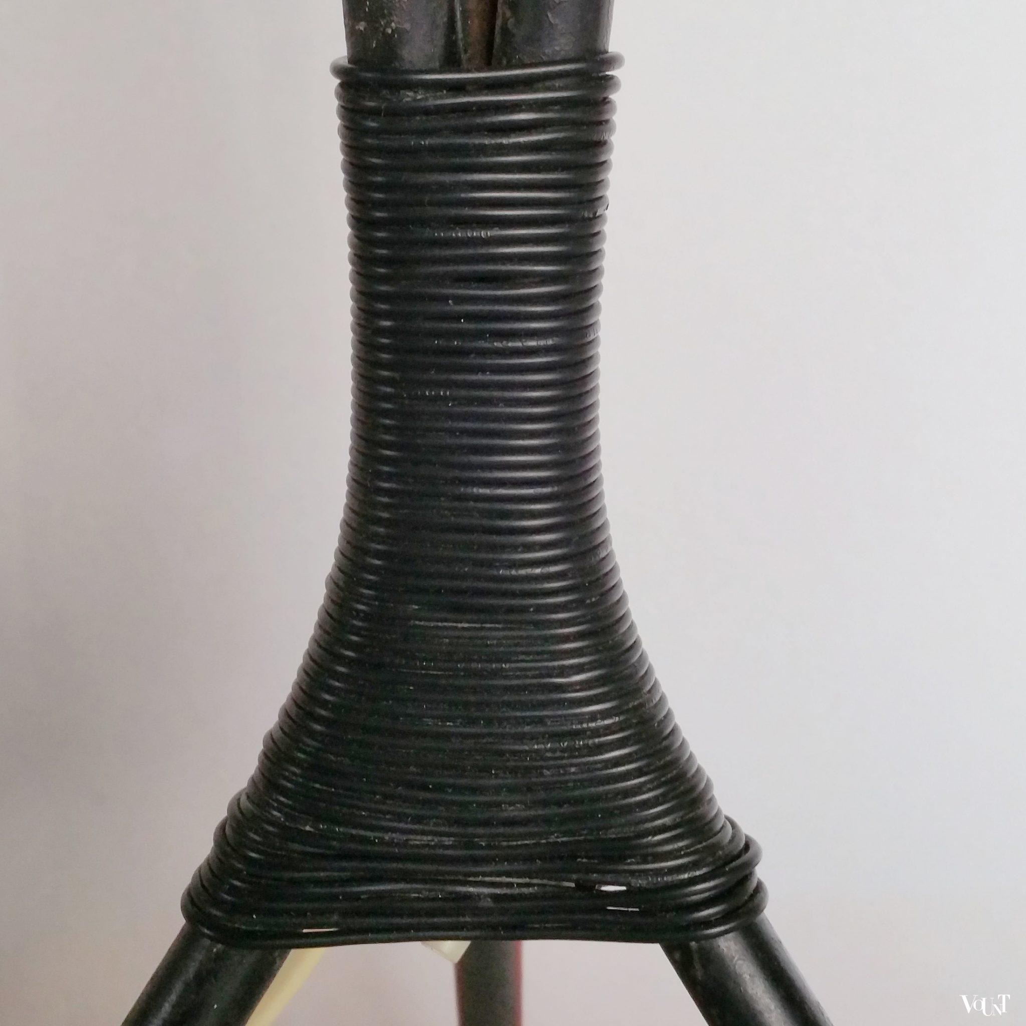 Jaren '50 vloerlamp met 3 gekleurde kappen