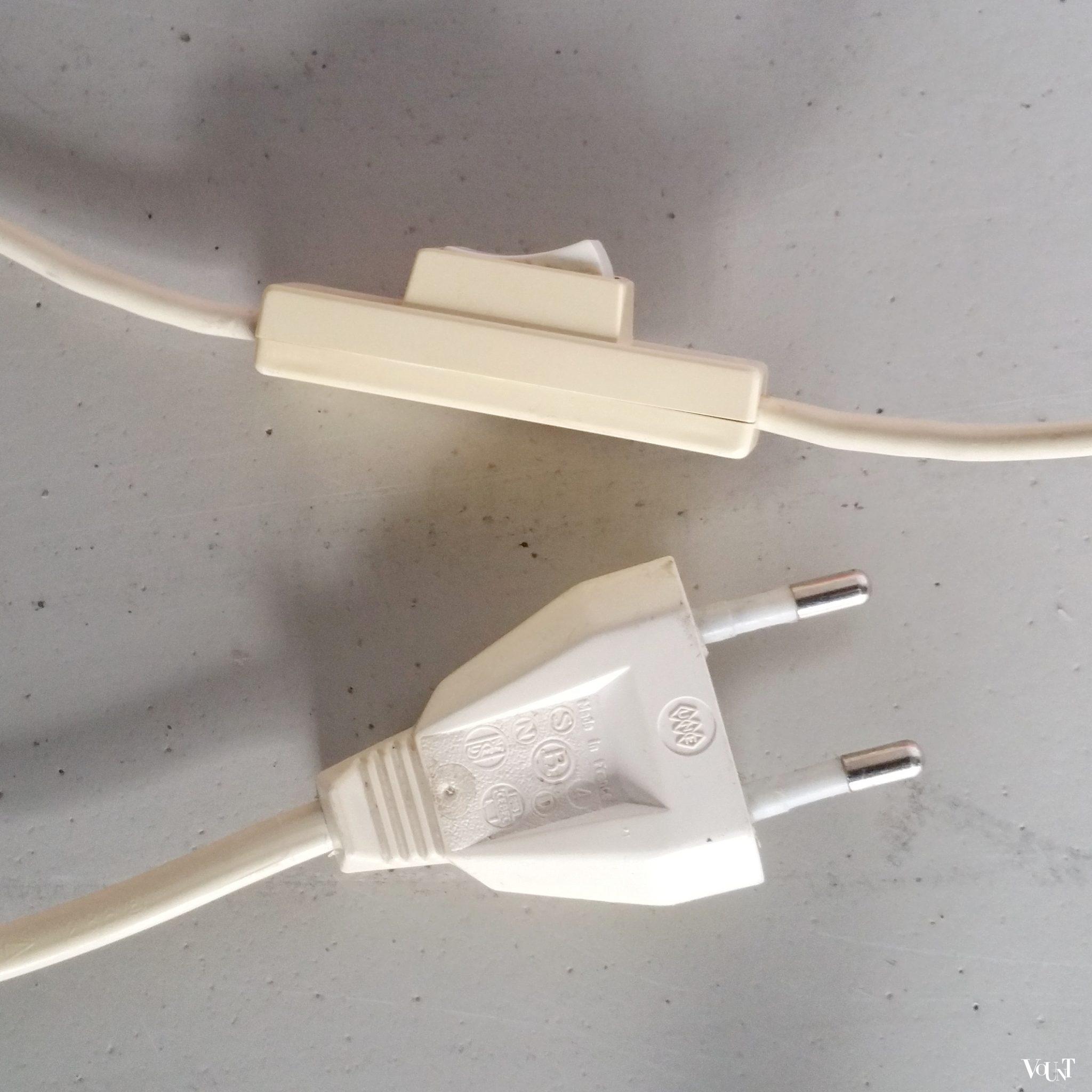 Jaren '50 vloerlamp met 3 gekleurde kappen