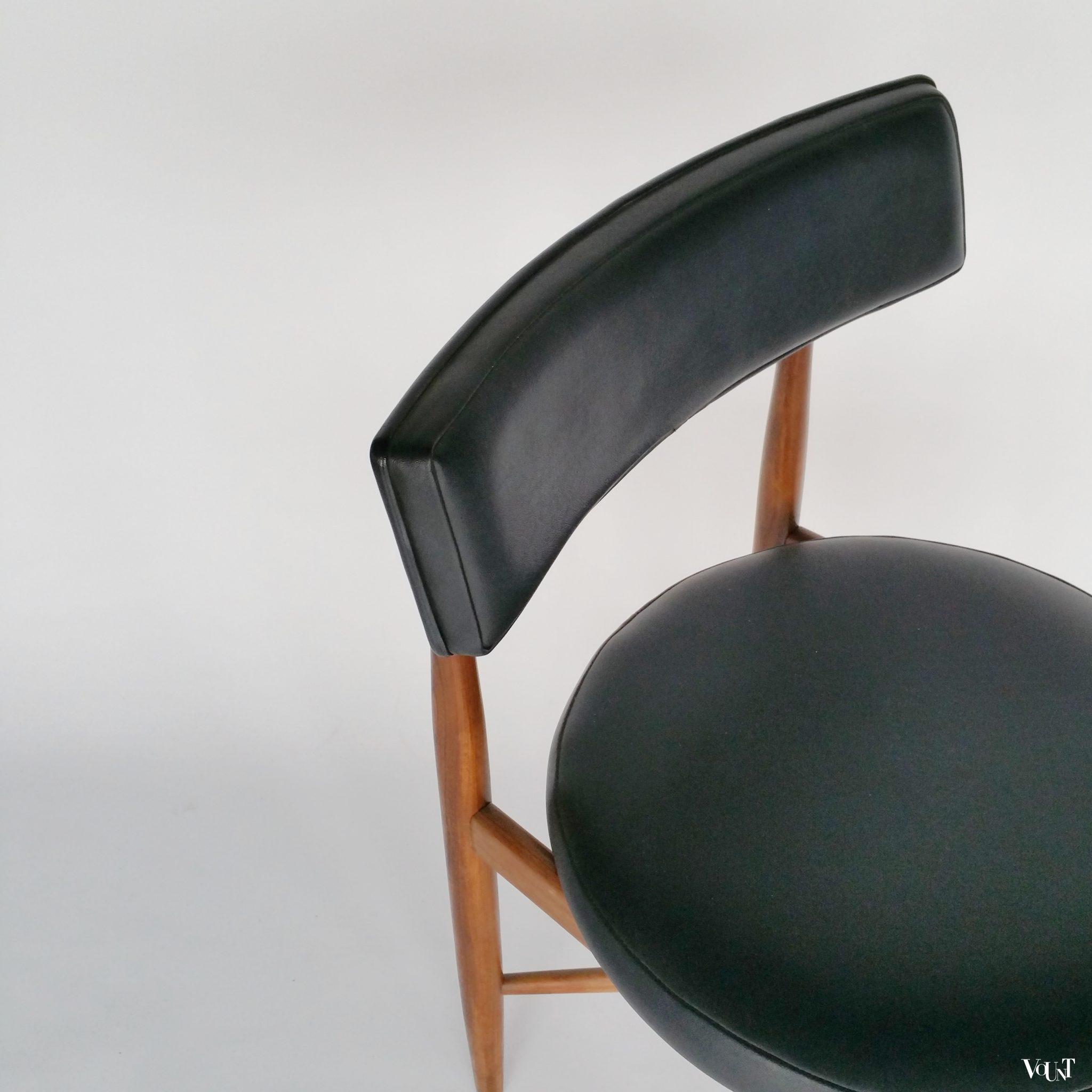 Set van 4 vintage teakhouten eettafelstoelen, V.B. Wilkins voor G Plan, jaren '60