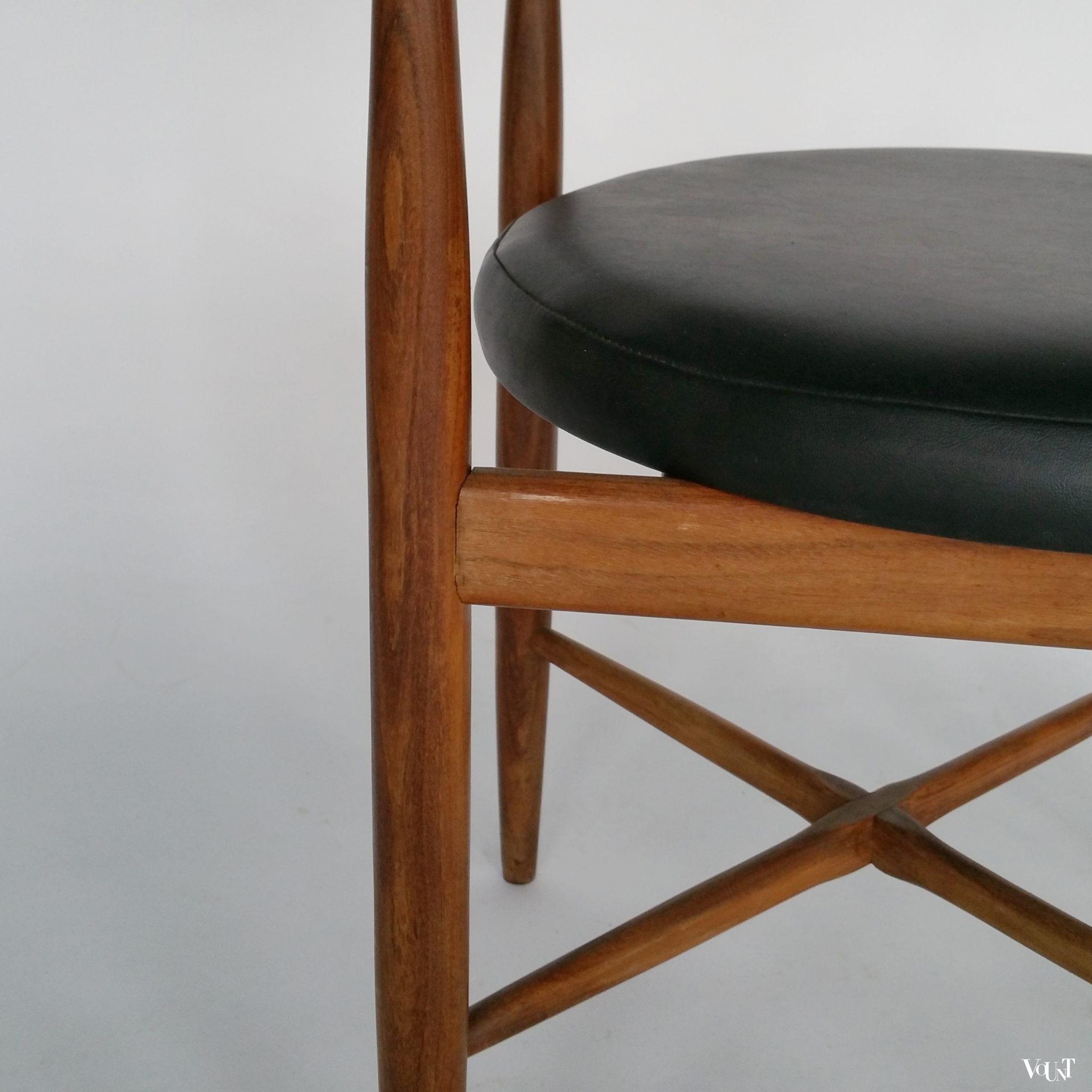 Set van 4 vintage teakhouten eettafelstoelen, V.B. Wilkins voor G Plan, jaren '60