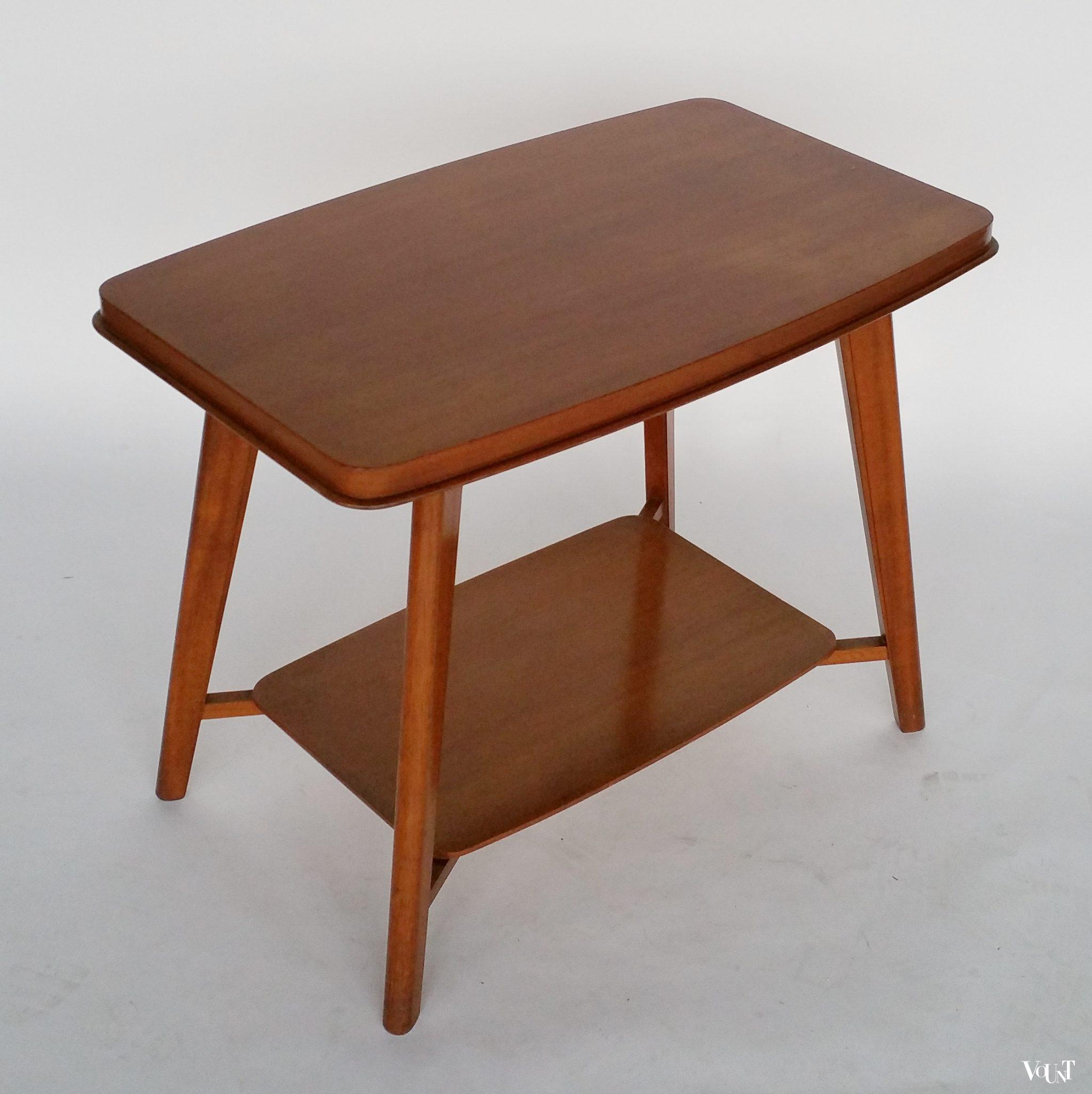 Vintage teakhouten tv-tafel / bijzettafel, jaren '60