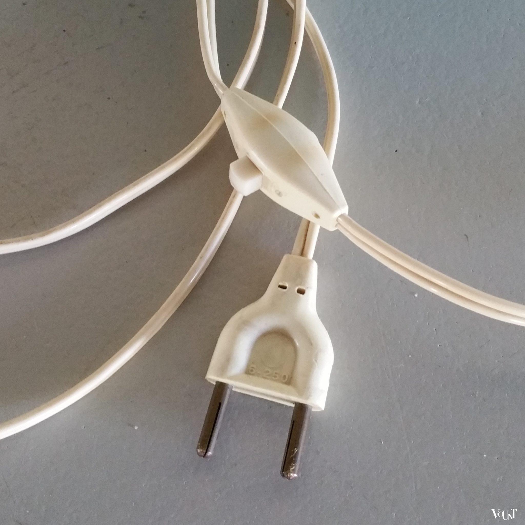 Franse glazen globe met verlichting, Cartes Taride, 1972