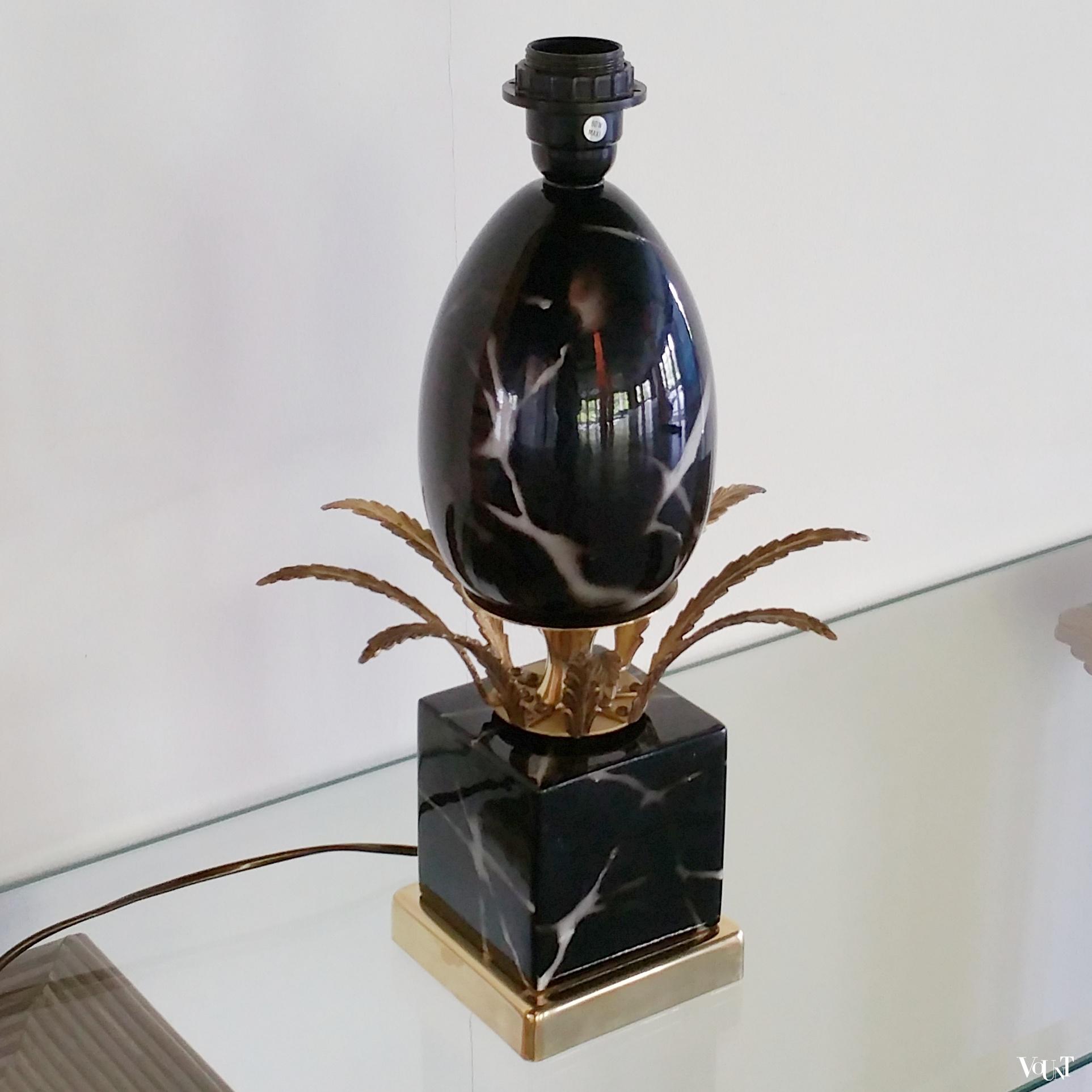 Hollywood Regency "Ostrich Egg" tafellamp, jaren '70